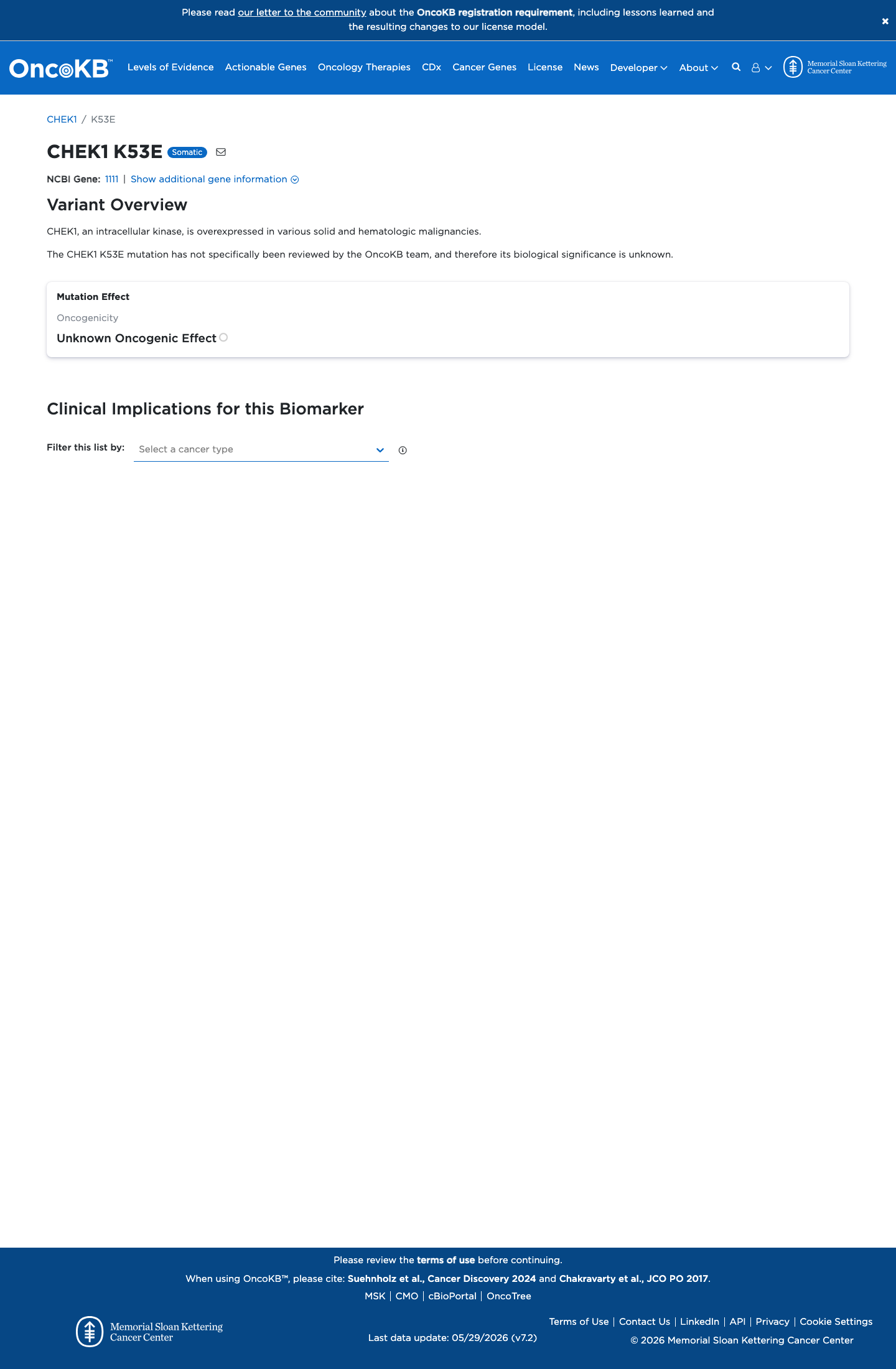 Functional / OncoKB screenshot