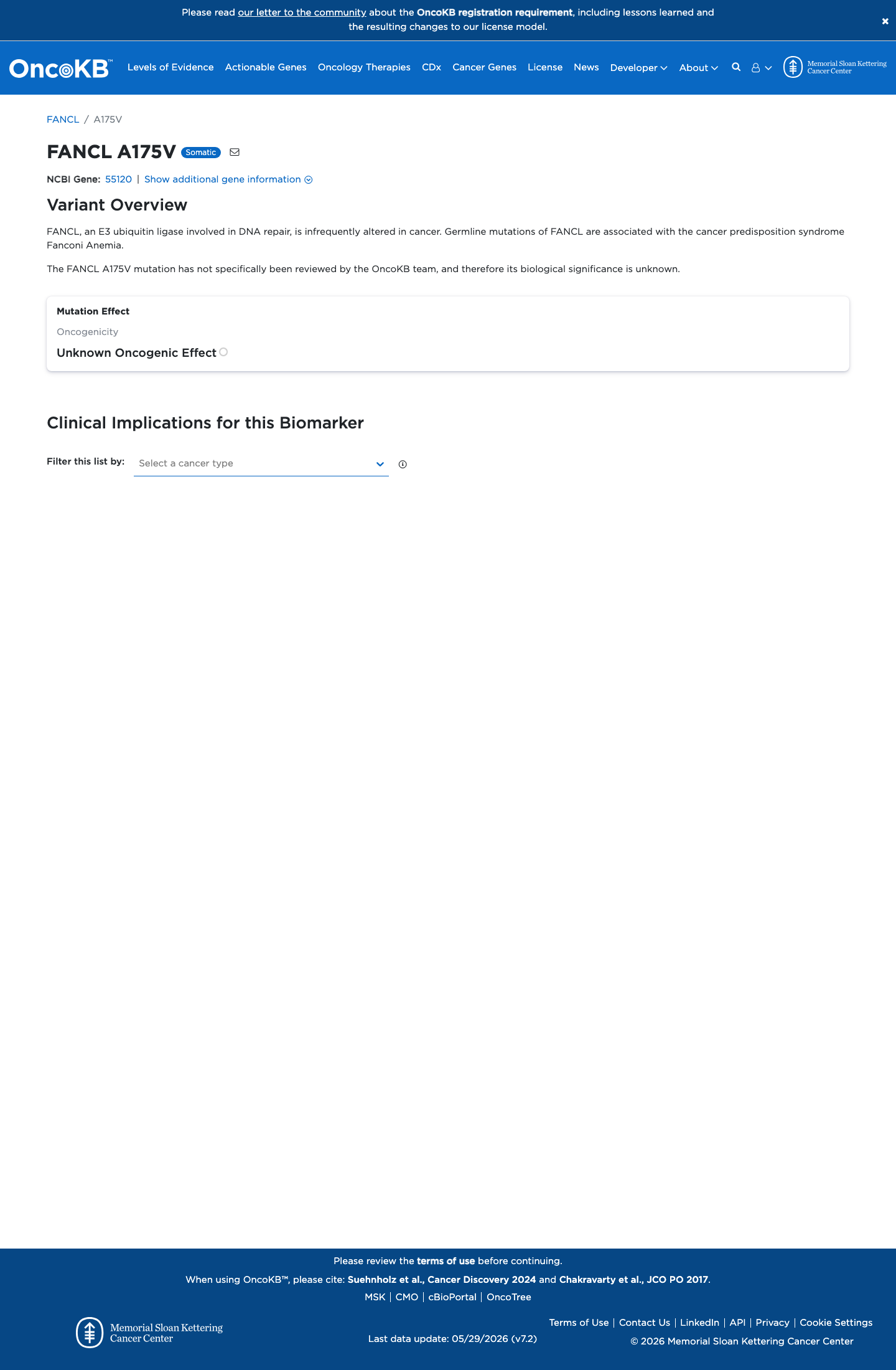 Functional / OncoKB screenshot