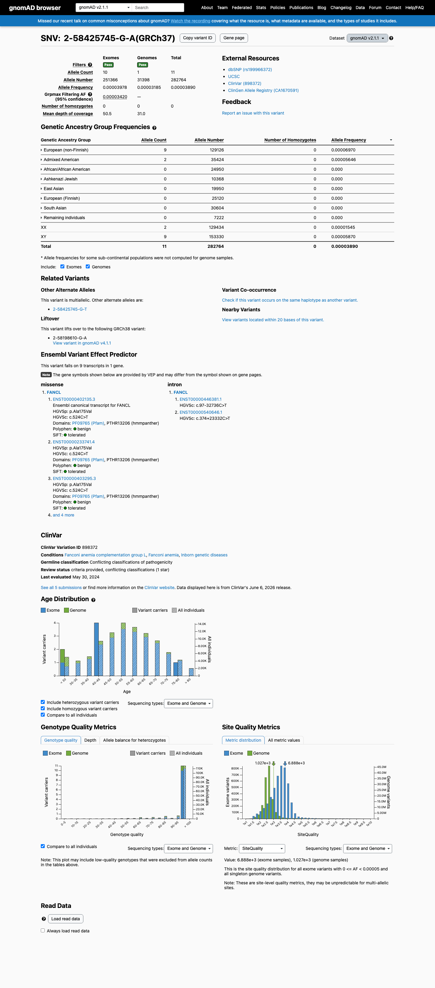 gnomAD v2.1 screenshot