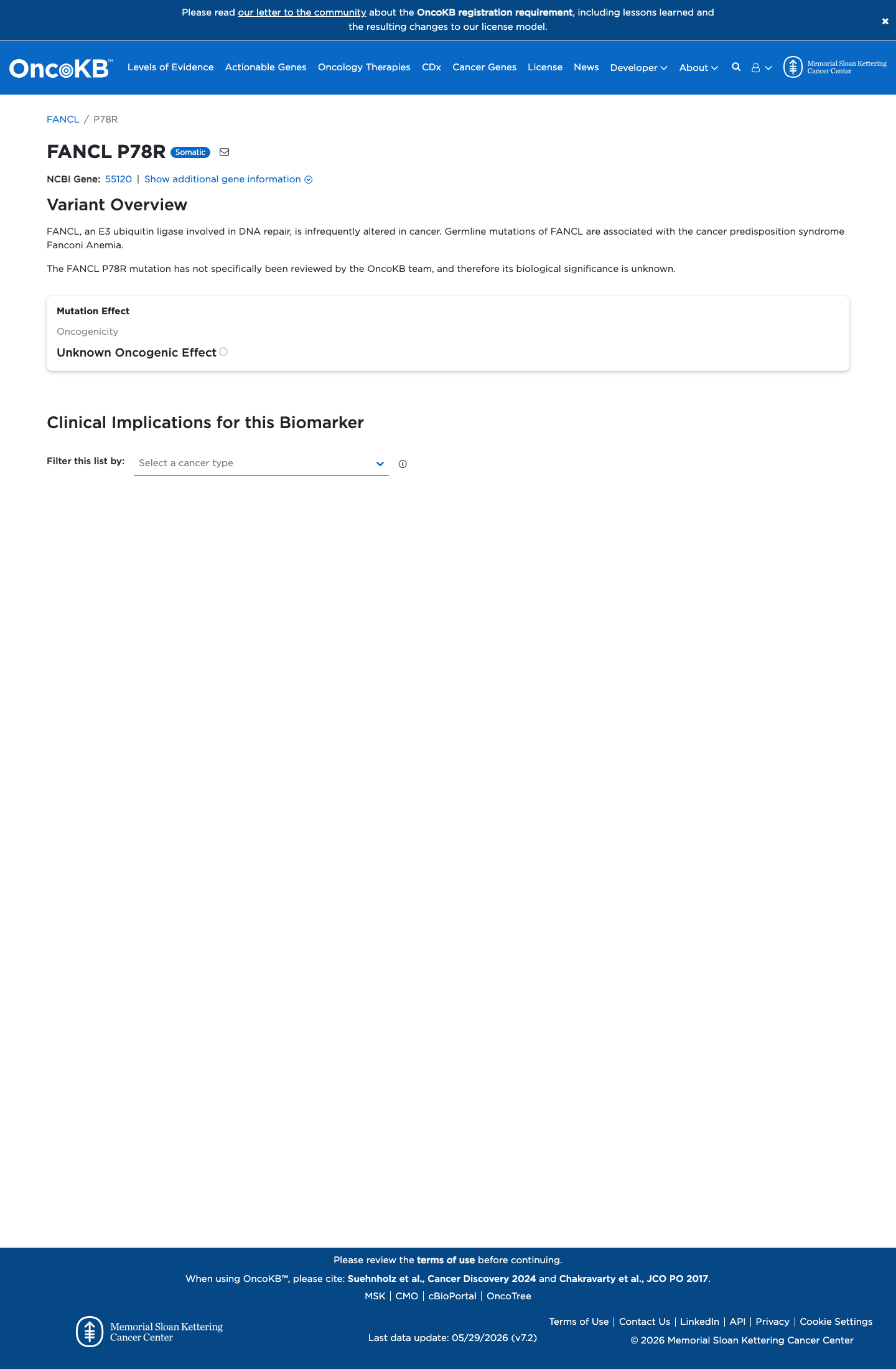 Functional / OncoKB screenshot