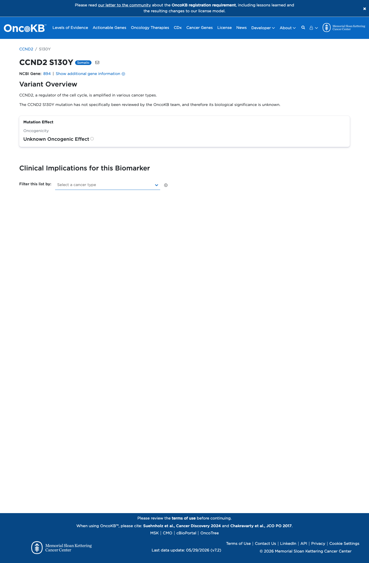 Functional / OncoKB screenshot