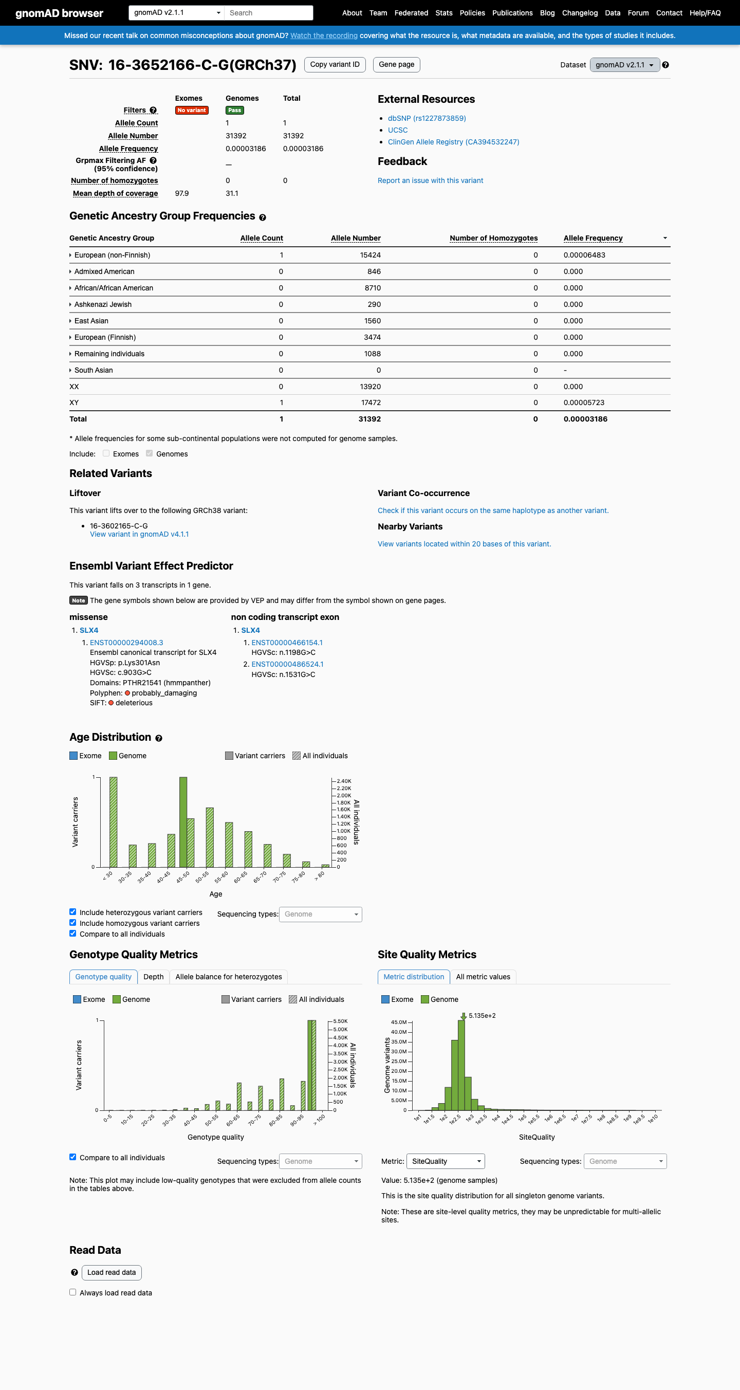 gnomAD v2.1 screenshot