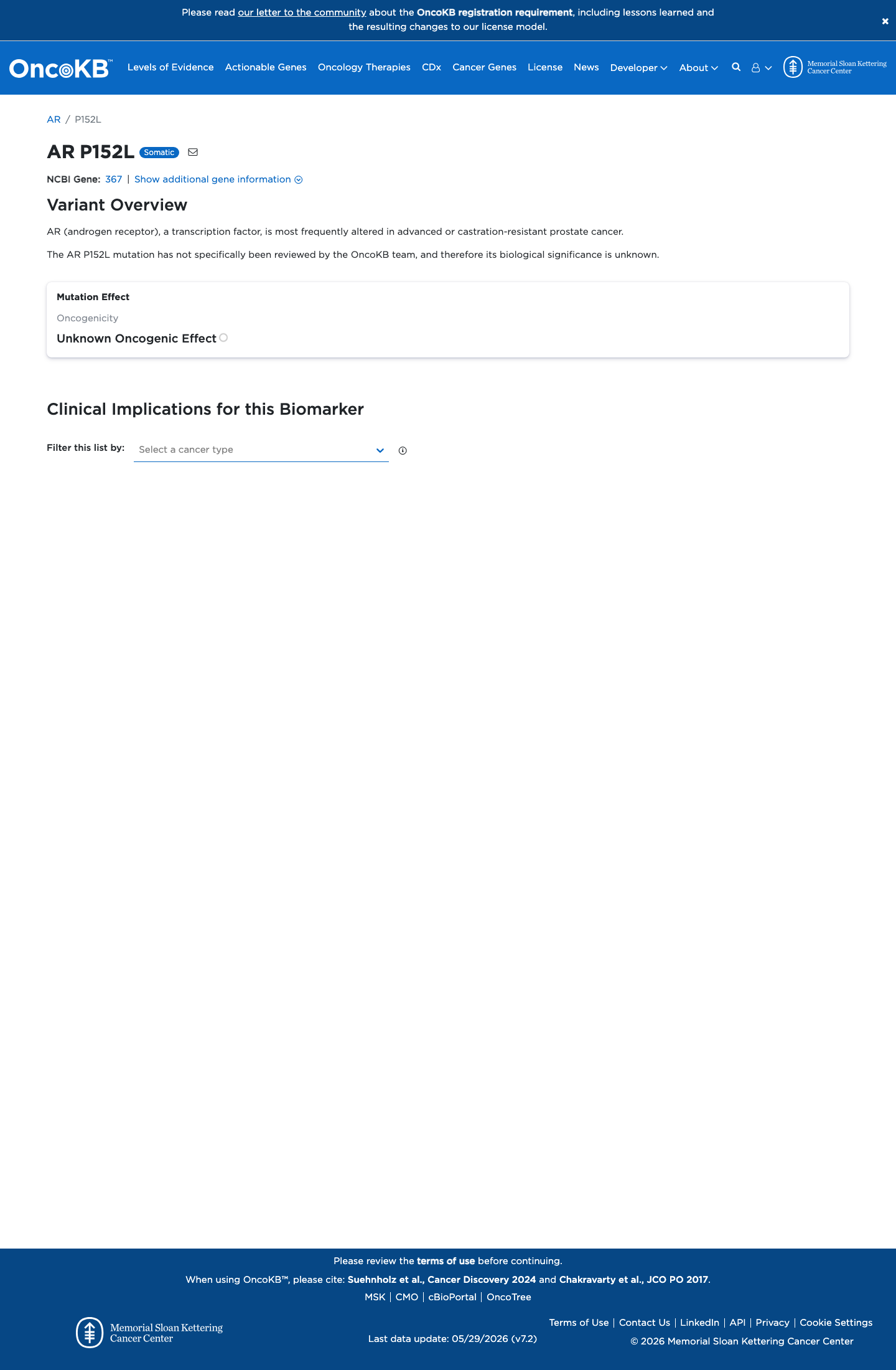 Functional / OncoKB screenshot