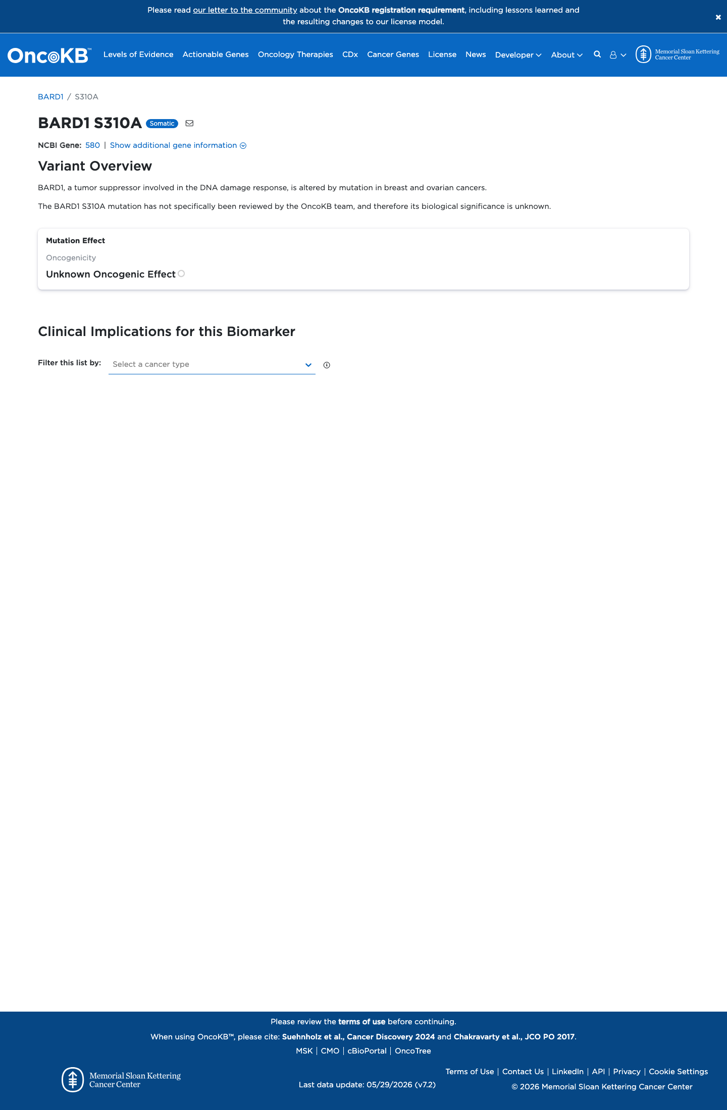 Functional / OncoKB screenshot