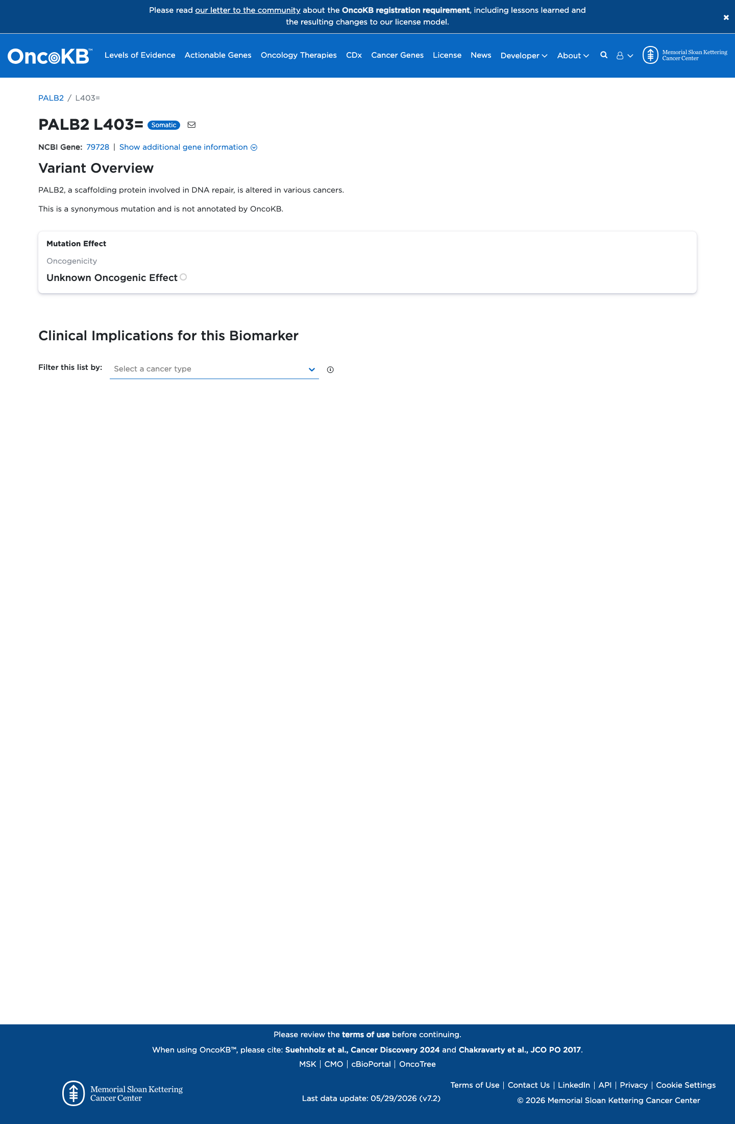 Functional / OncoKB screenshot