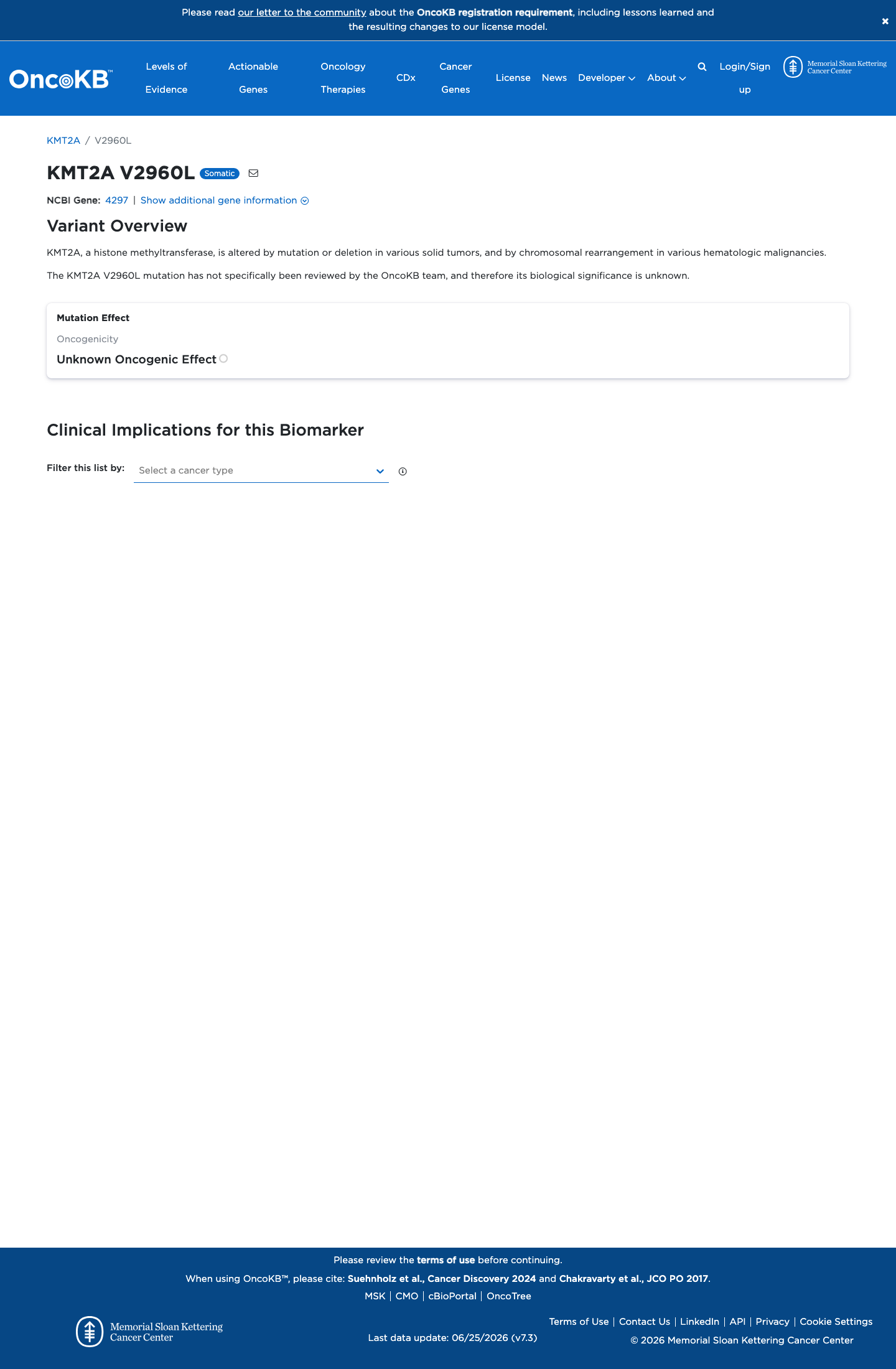 Functional / OncoKB screenshot