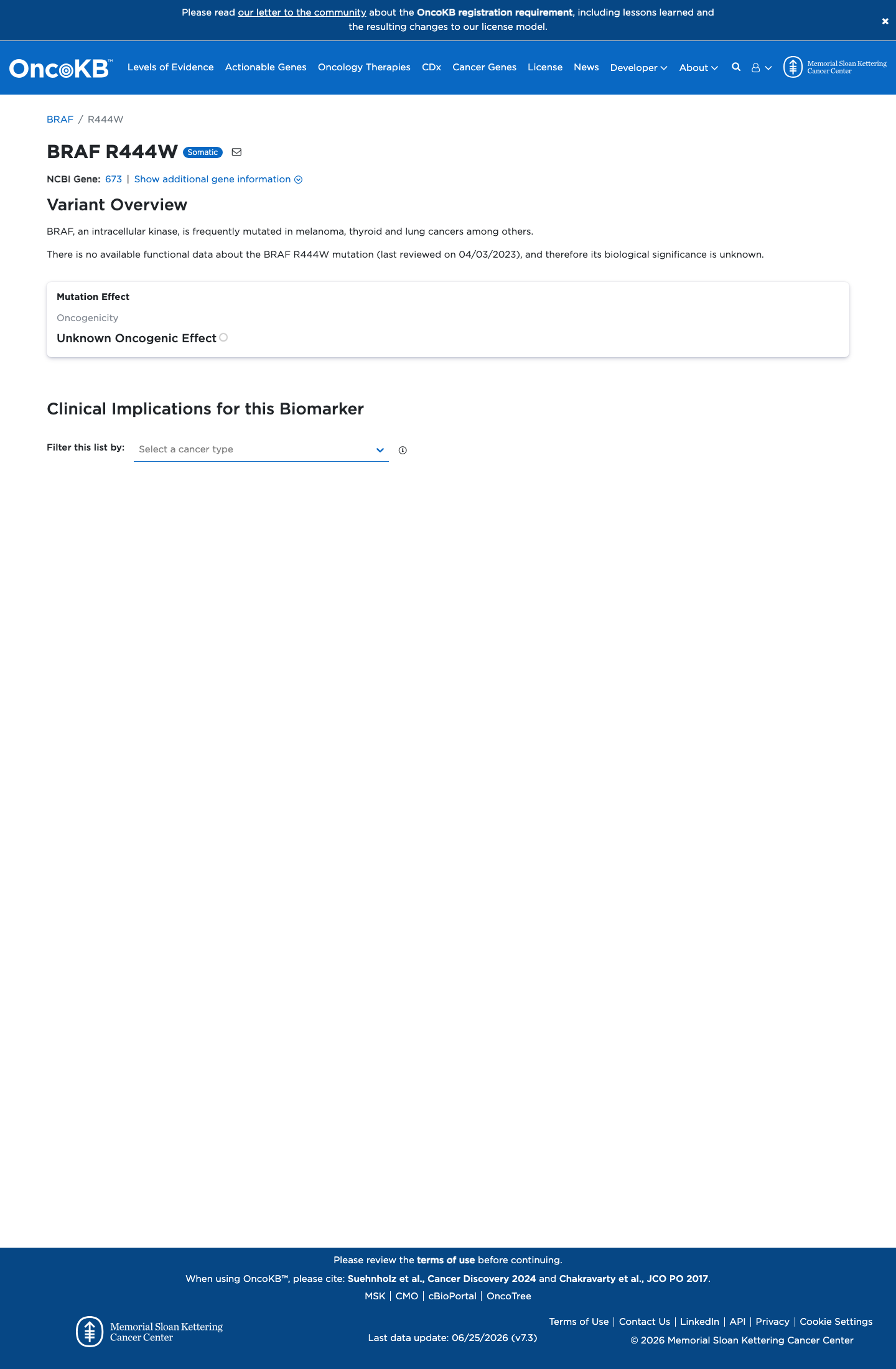 Functional / OncoKB screenshot