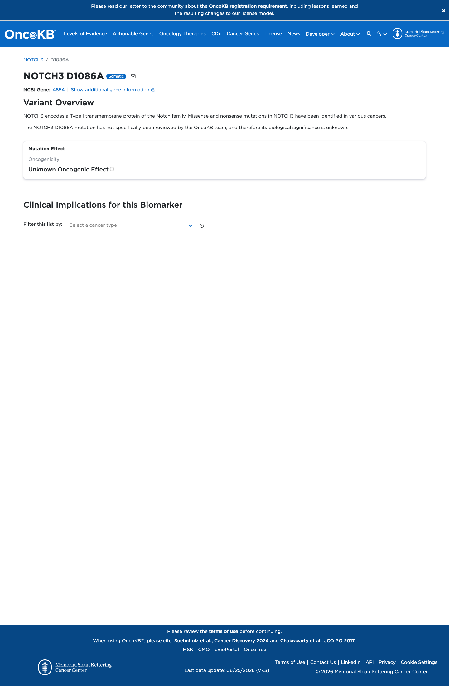 Functional / OncoKB screenshot