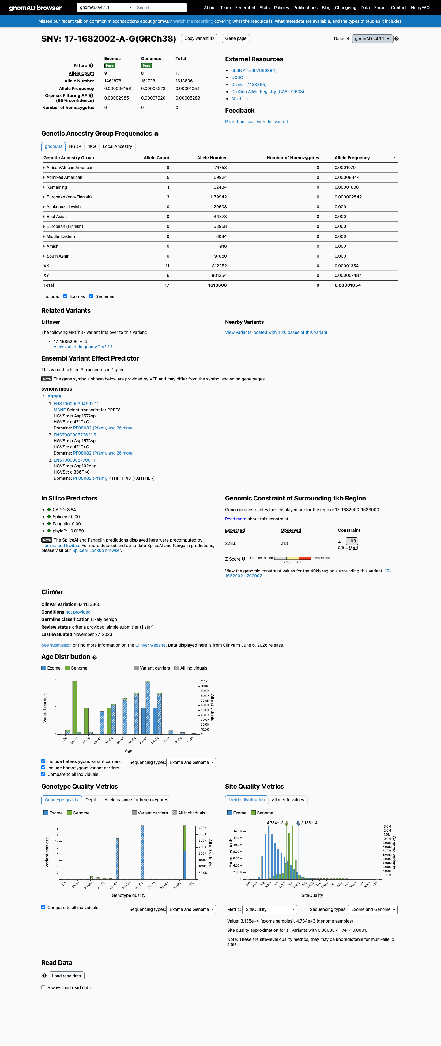 gnomAD v4.1 screenshot