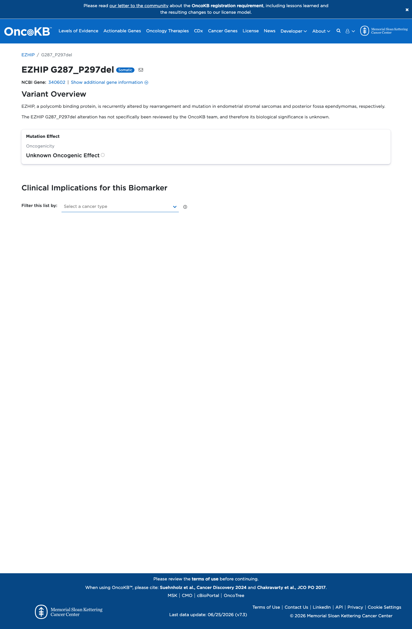 Functional / OncoKB screenshot