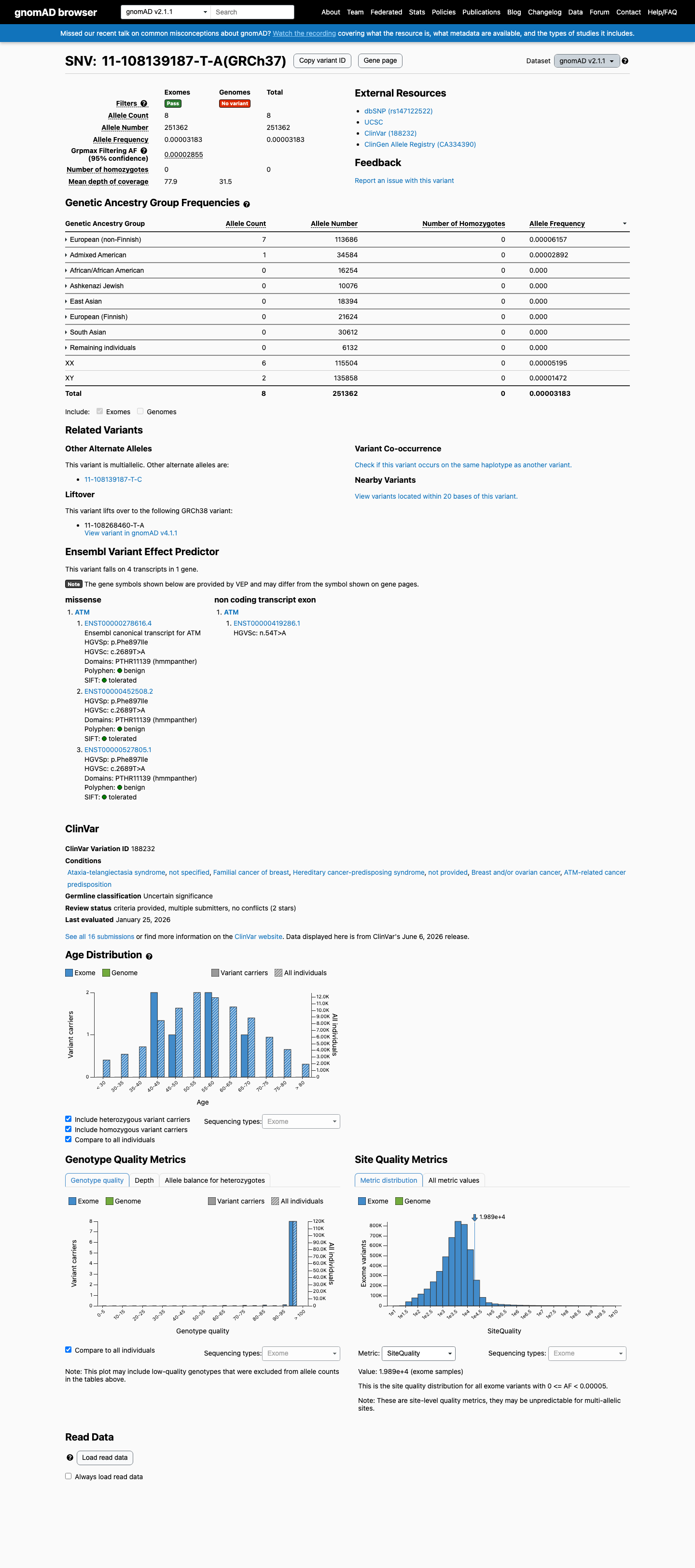 gnomAD v2.1 screenshot