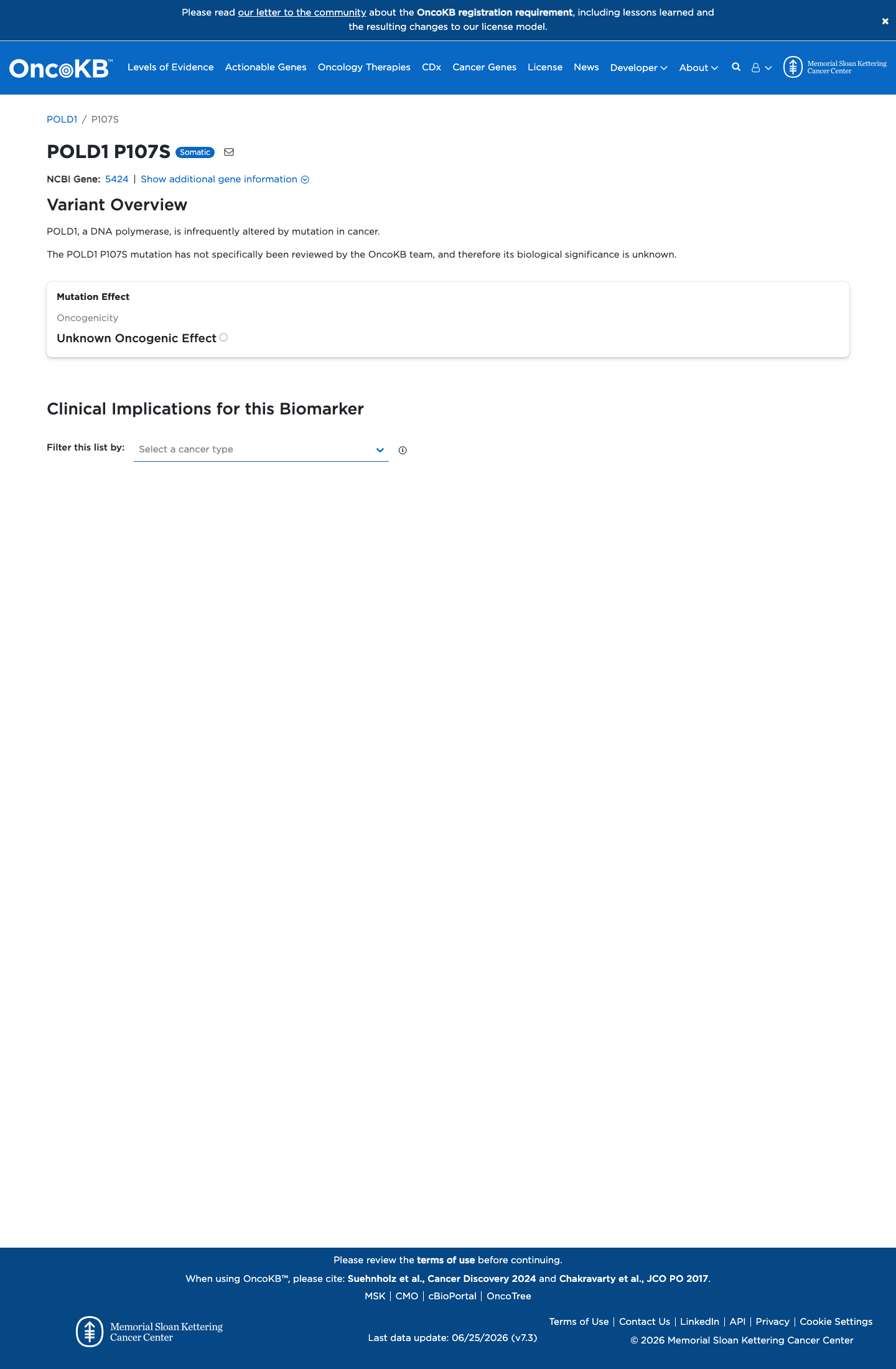 Functional / OncoKB screenshot