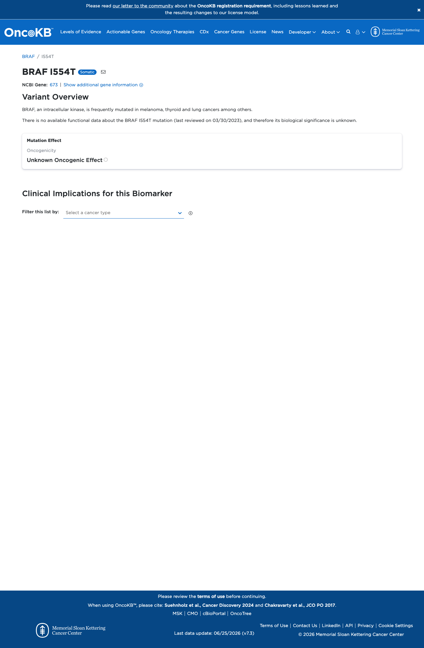 Functional / OncoKB screenshot