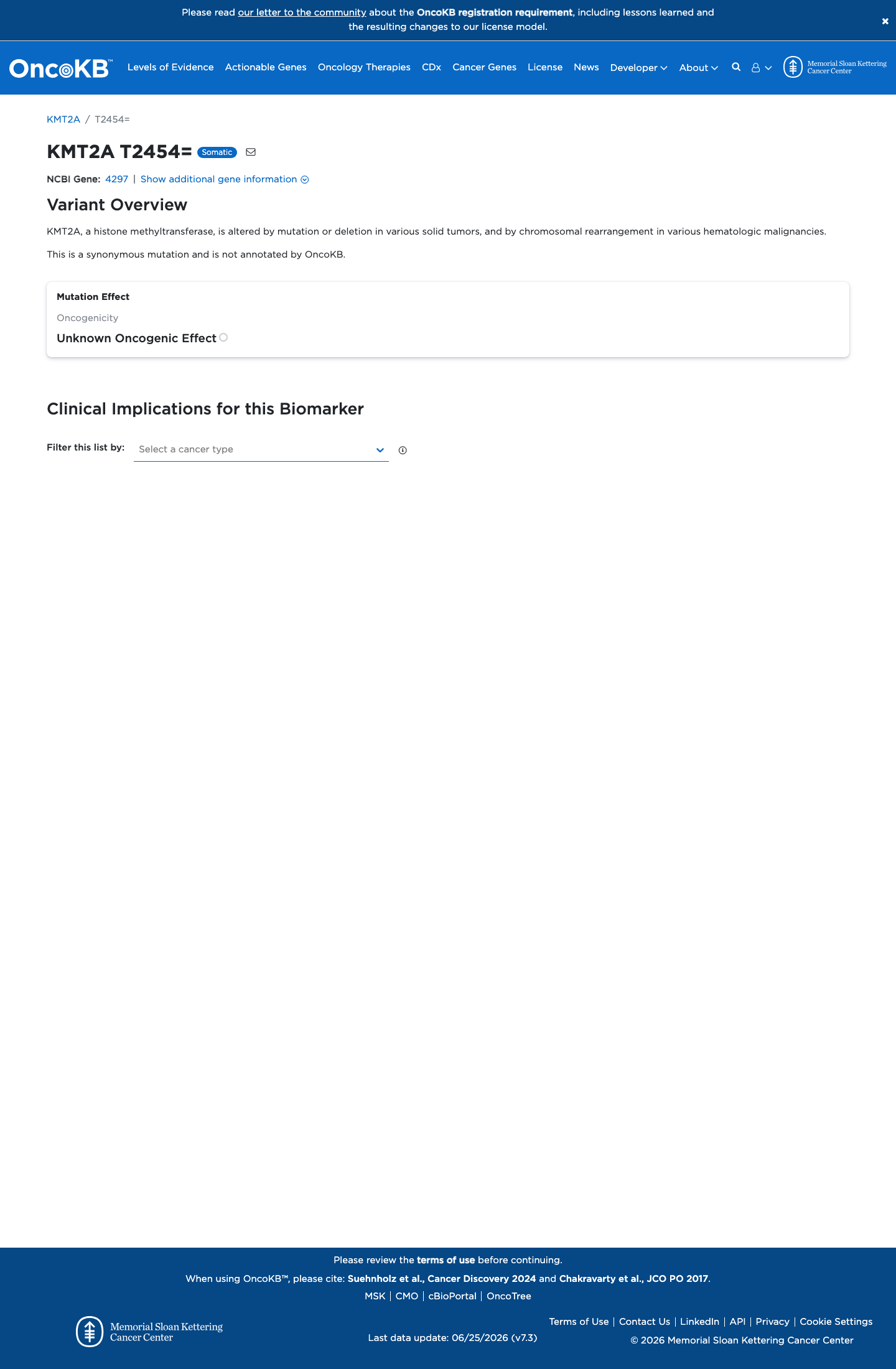 Functional / OncoKB screenshot