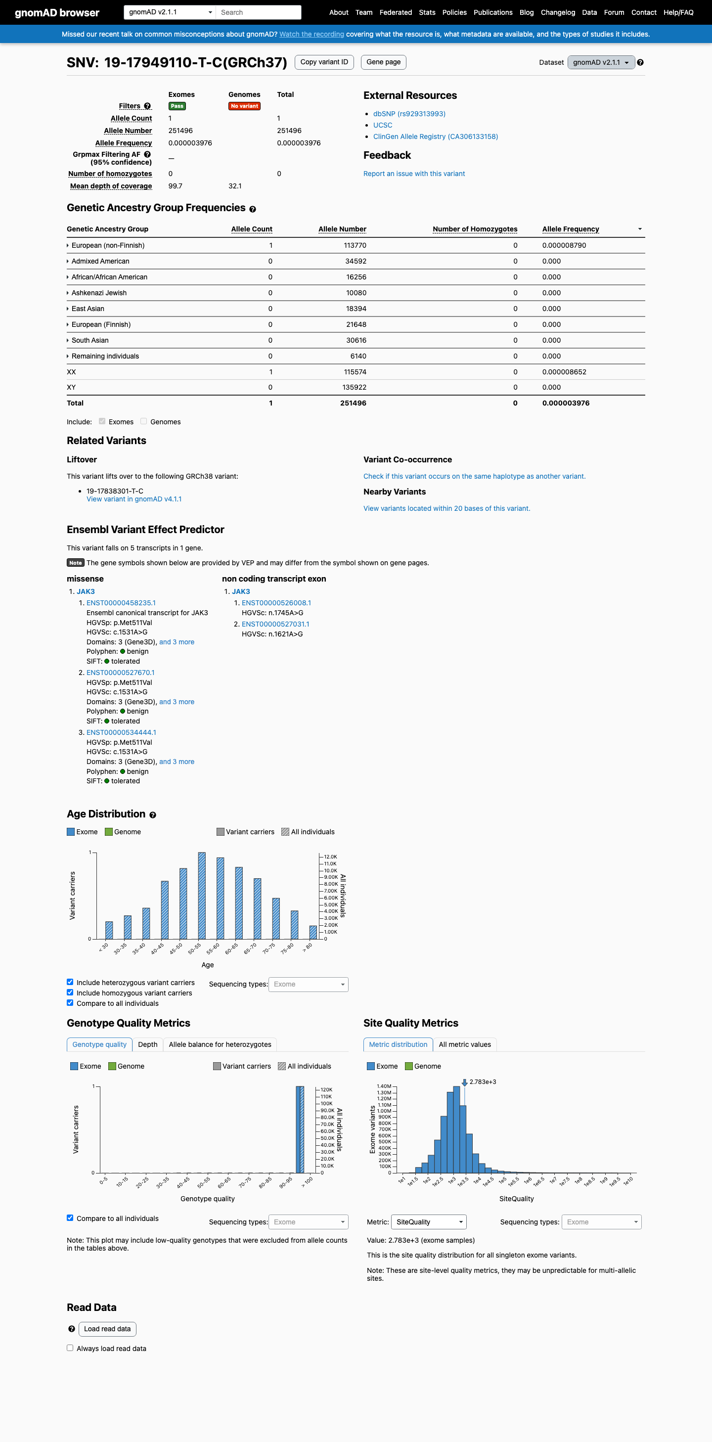 gnomAD v2.1 screenshot