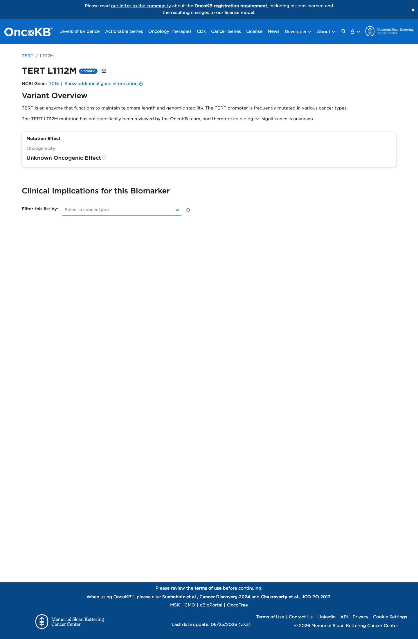 Functional / OncoKB screenshot