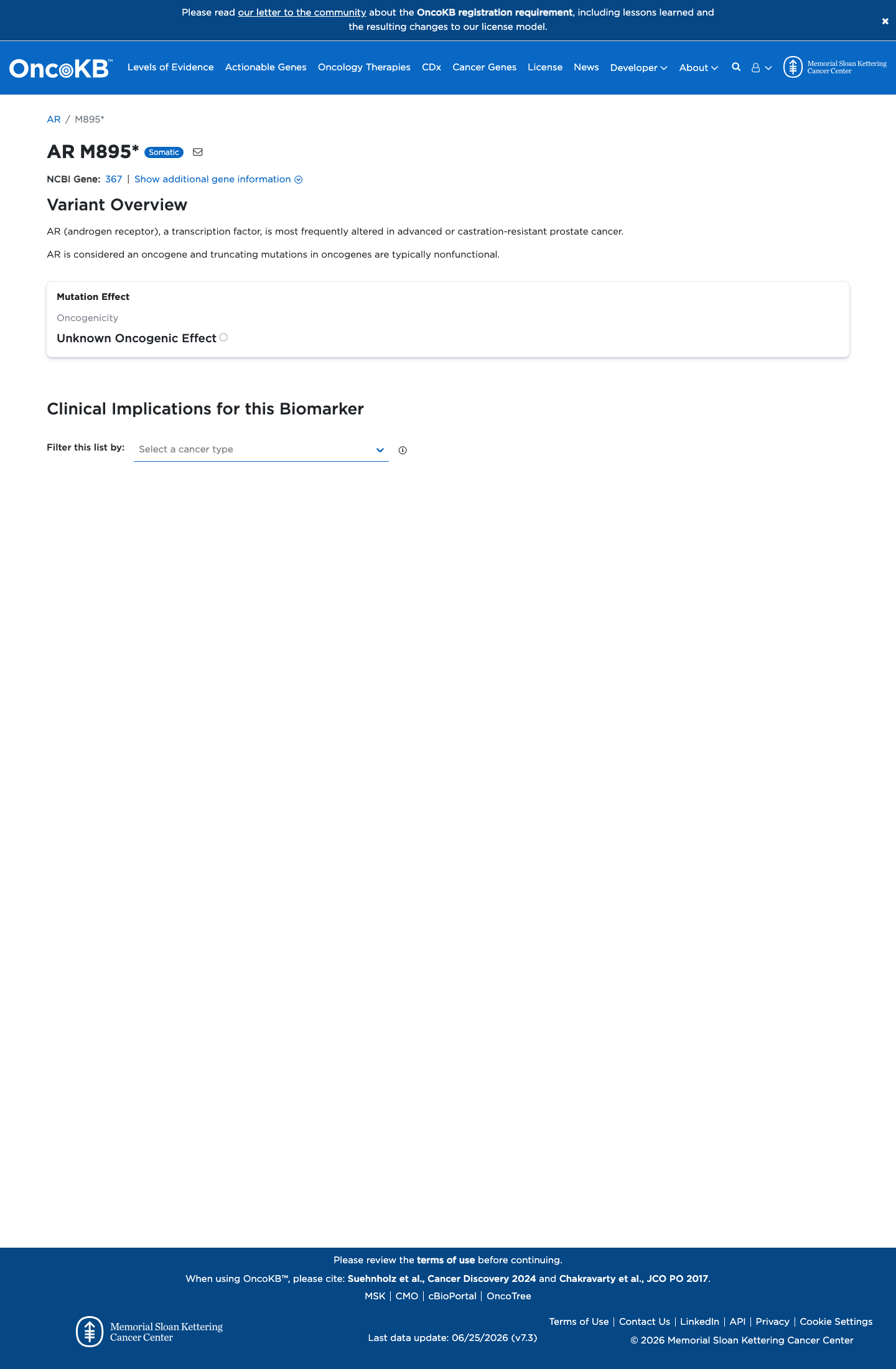 Functional / OncoKB screenshot