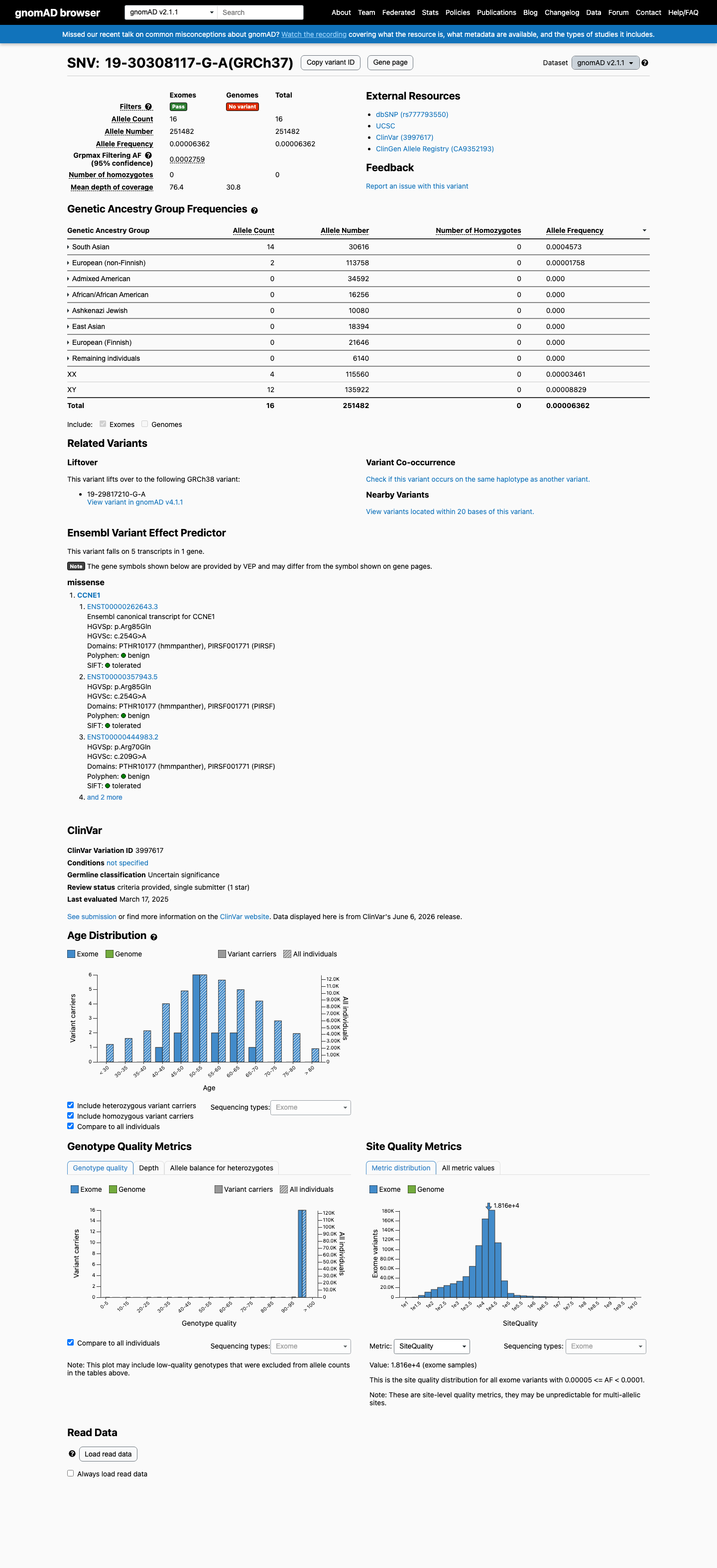 gnomAD v2.1 screenshot