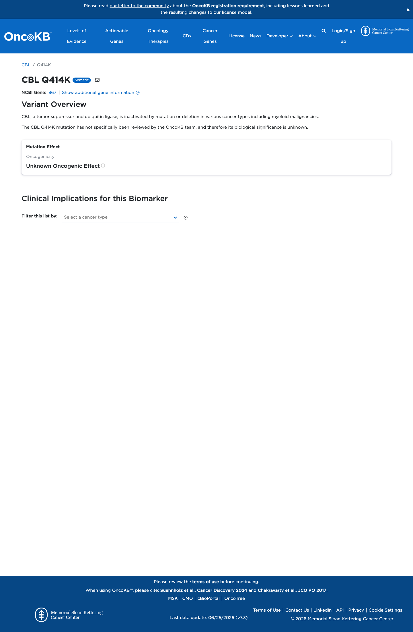 Functional / OncoKB screenshot