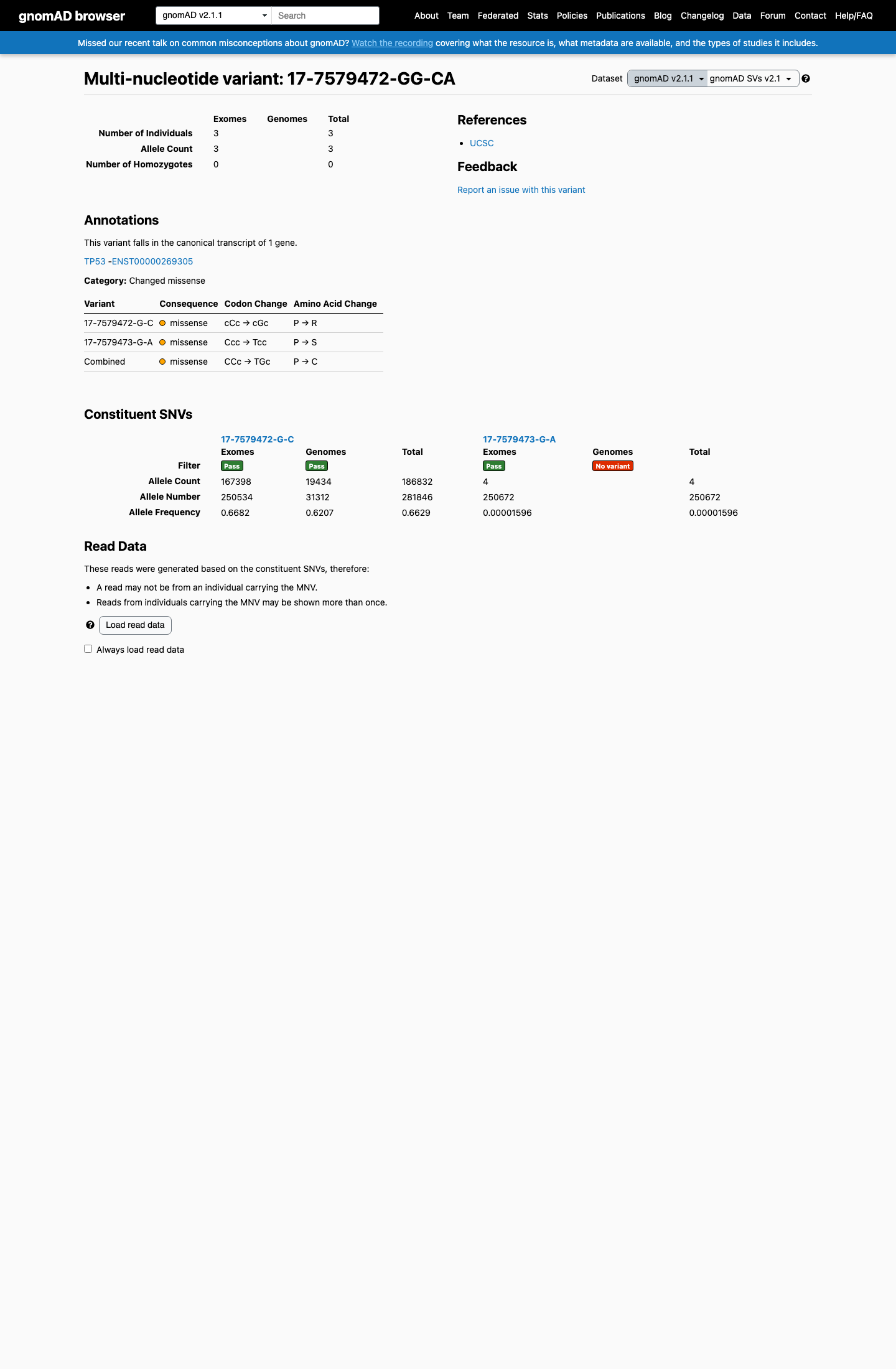 gnomAD v2.1 screenshot