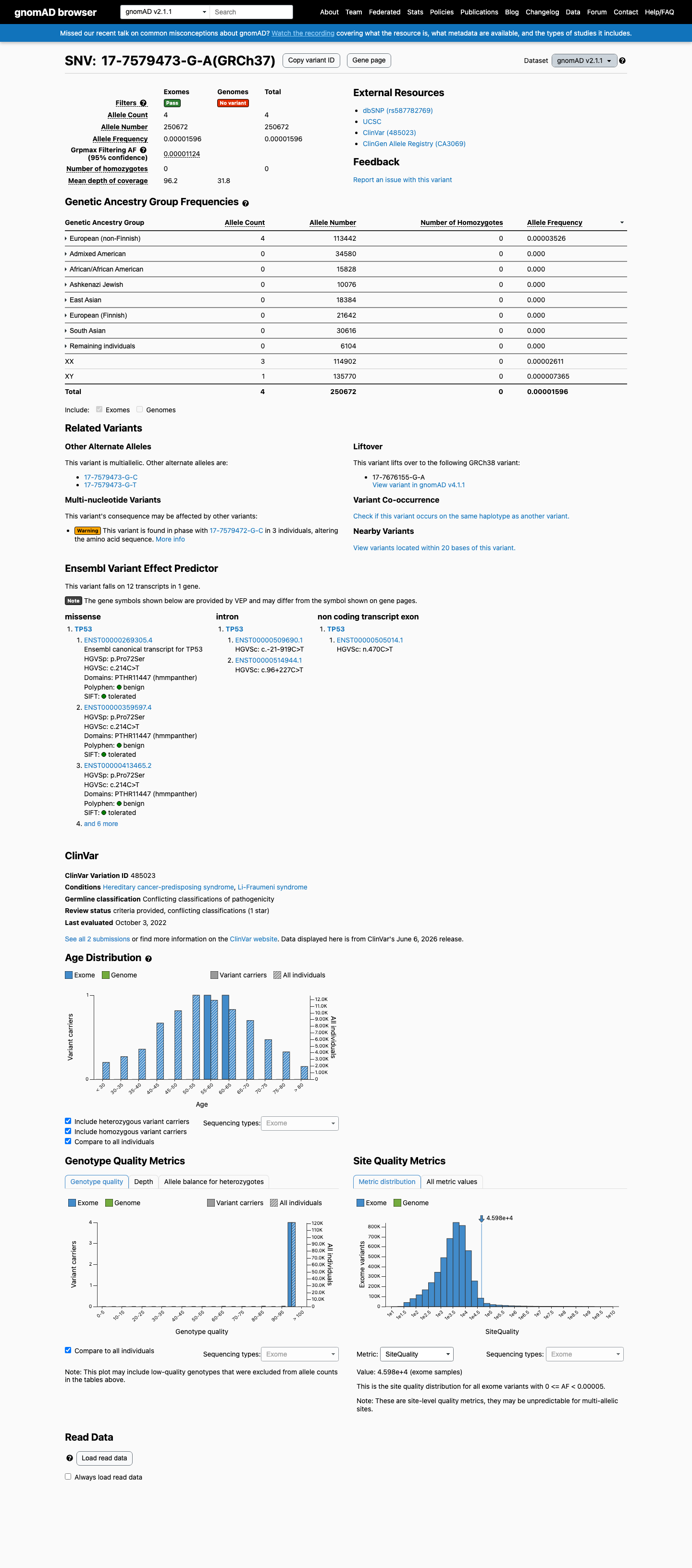gnomAD v2.1 screenshot