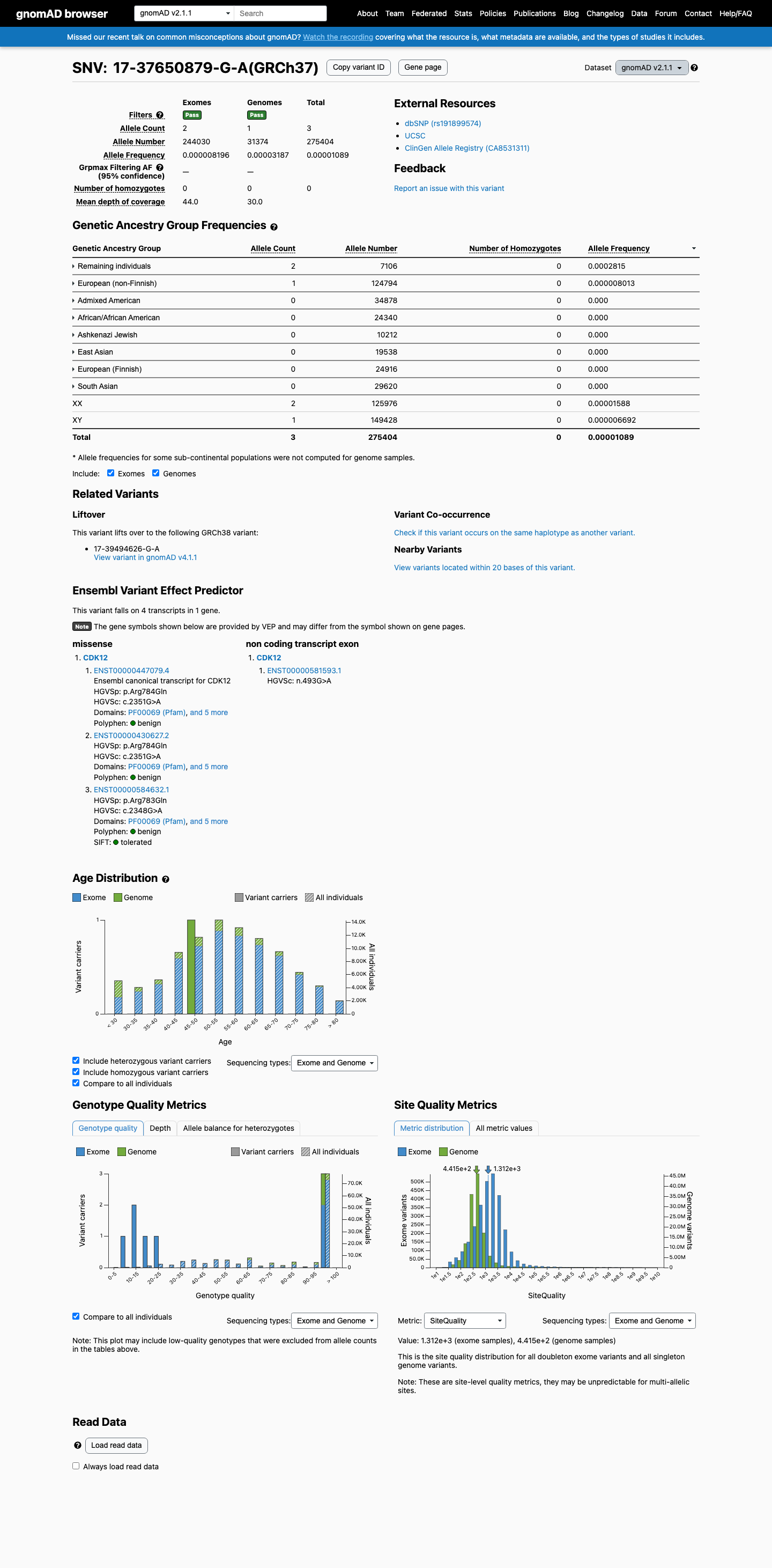 gnomAD v2.1 screenshot