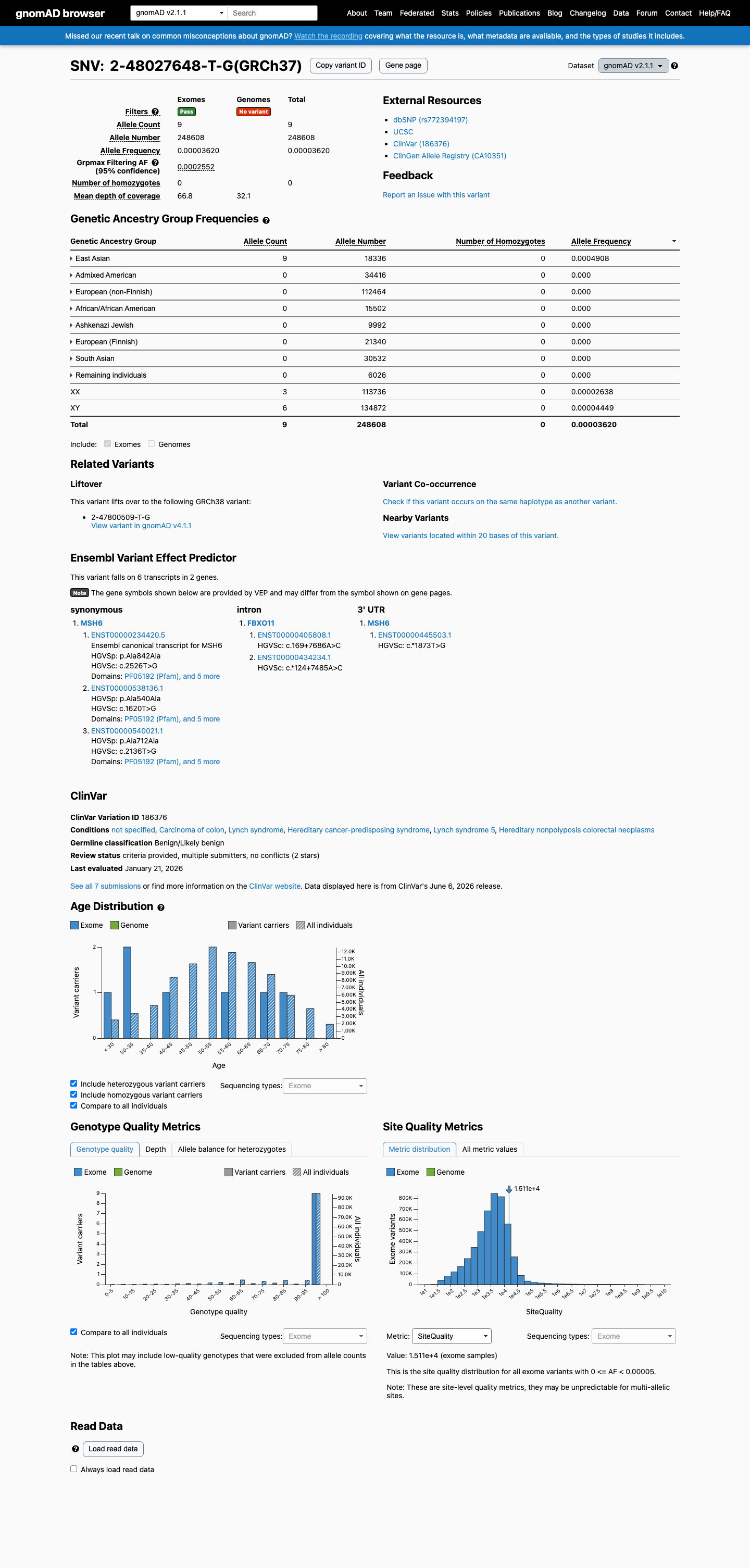 gnomAD v2.1 screenshot