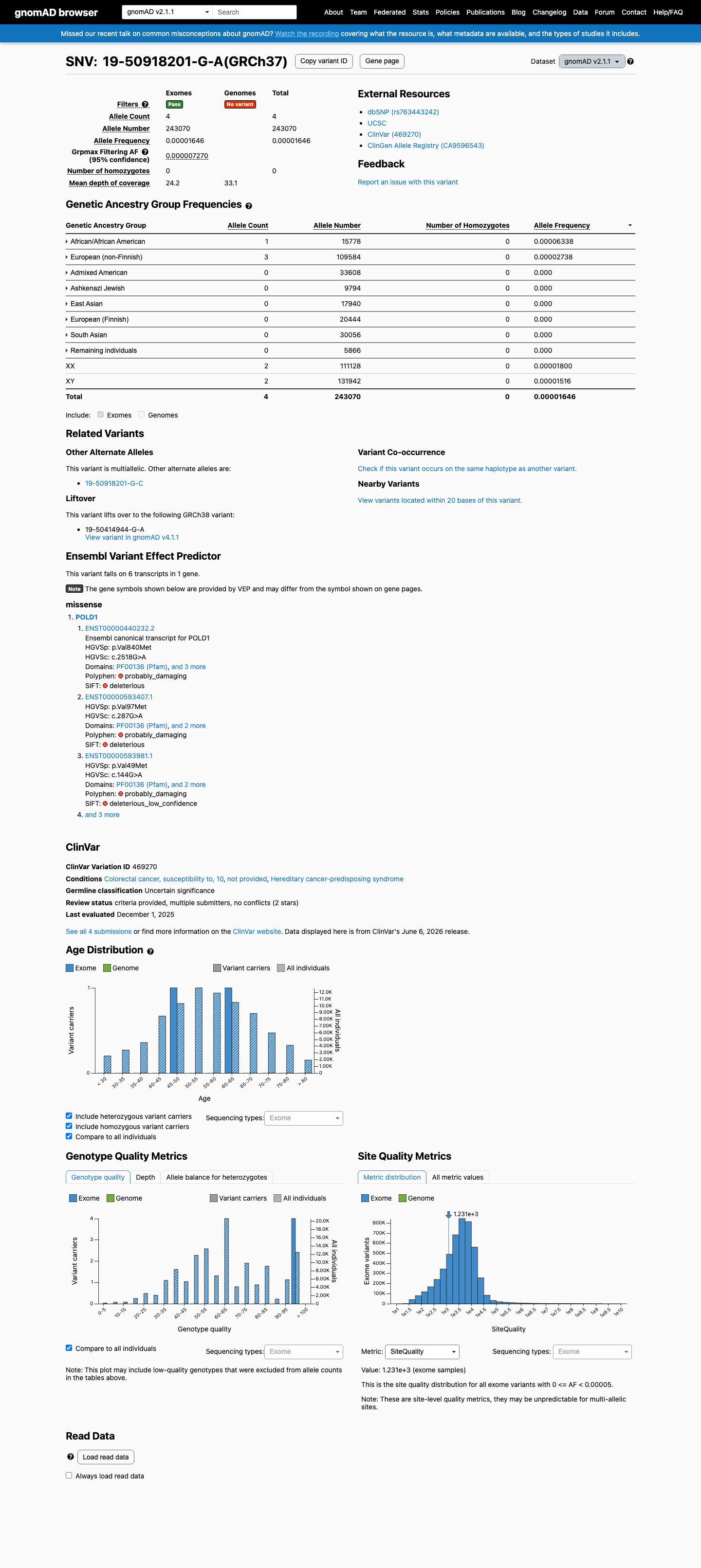gnomAD v2.1 screenshot
