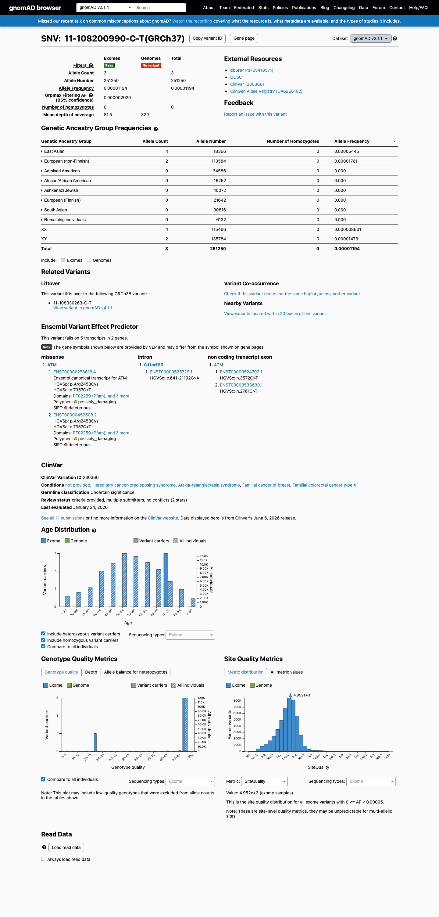 gnomAD v2.1 screenshot