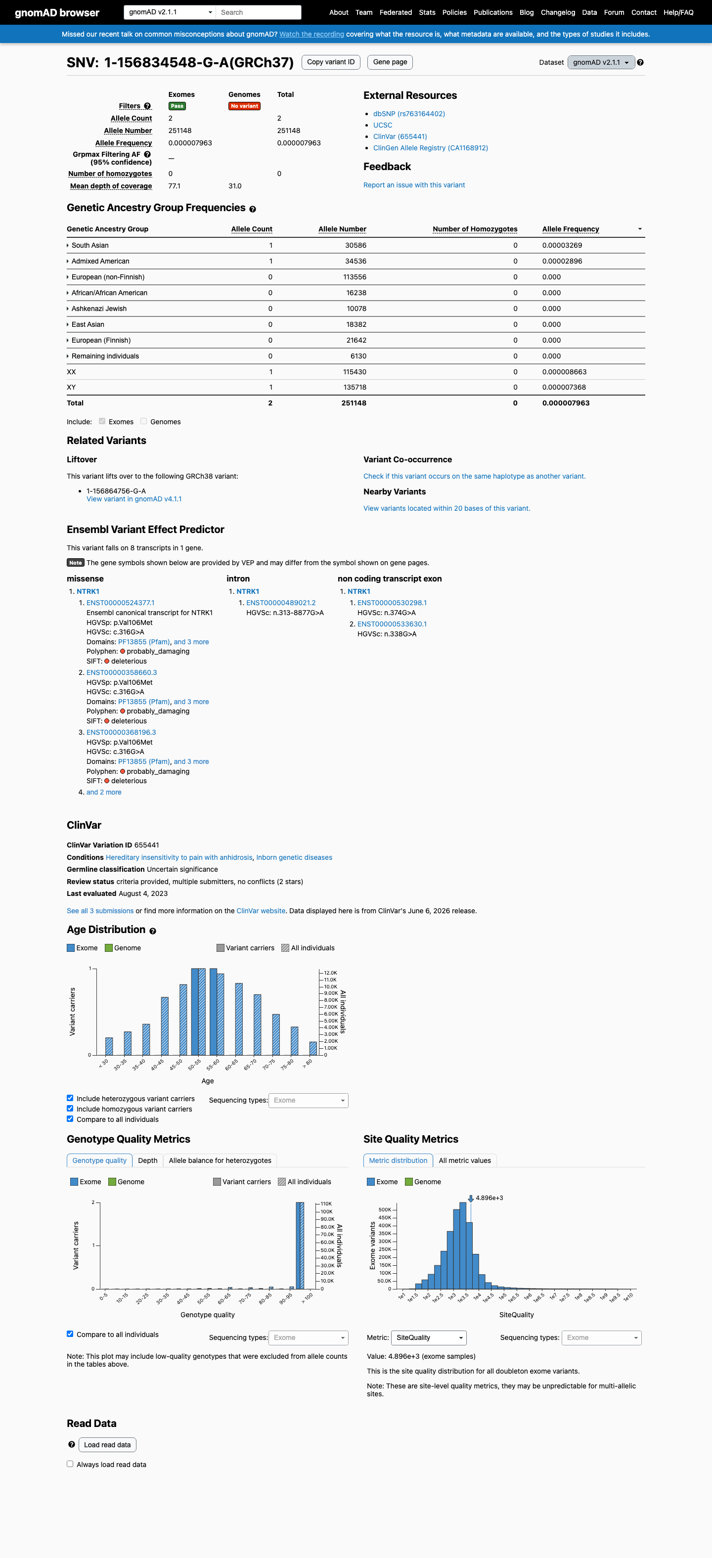 gnomAD v2.1 screenshot