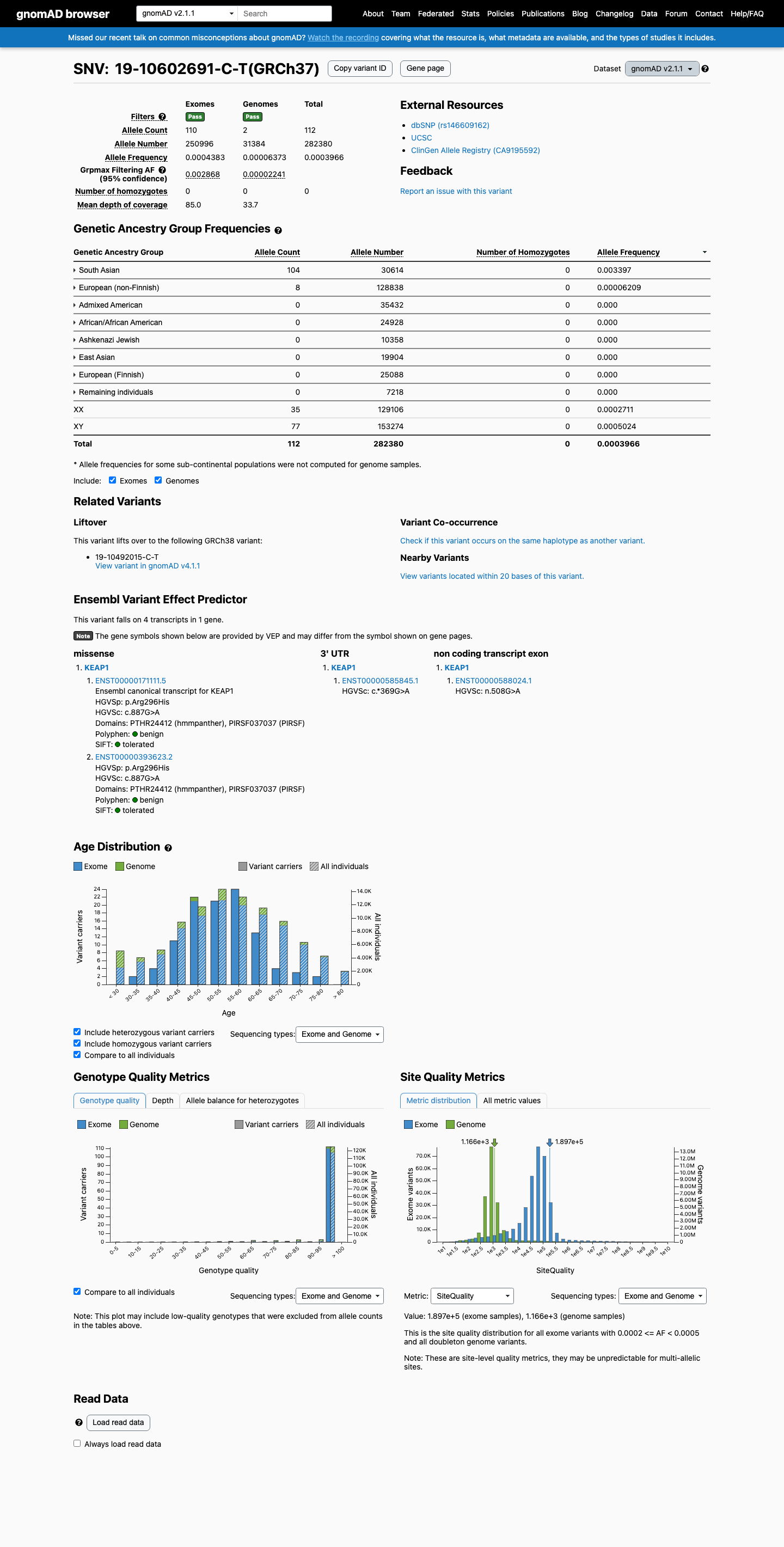 gnomAD v2.1 screenshot