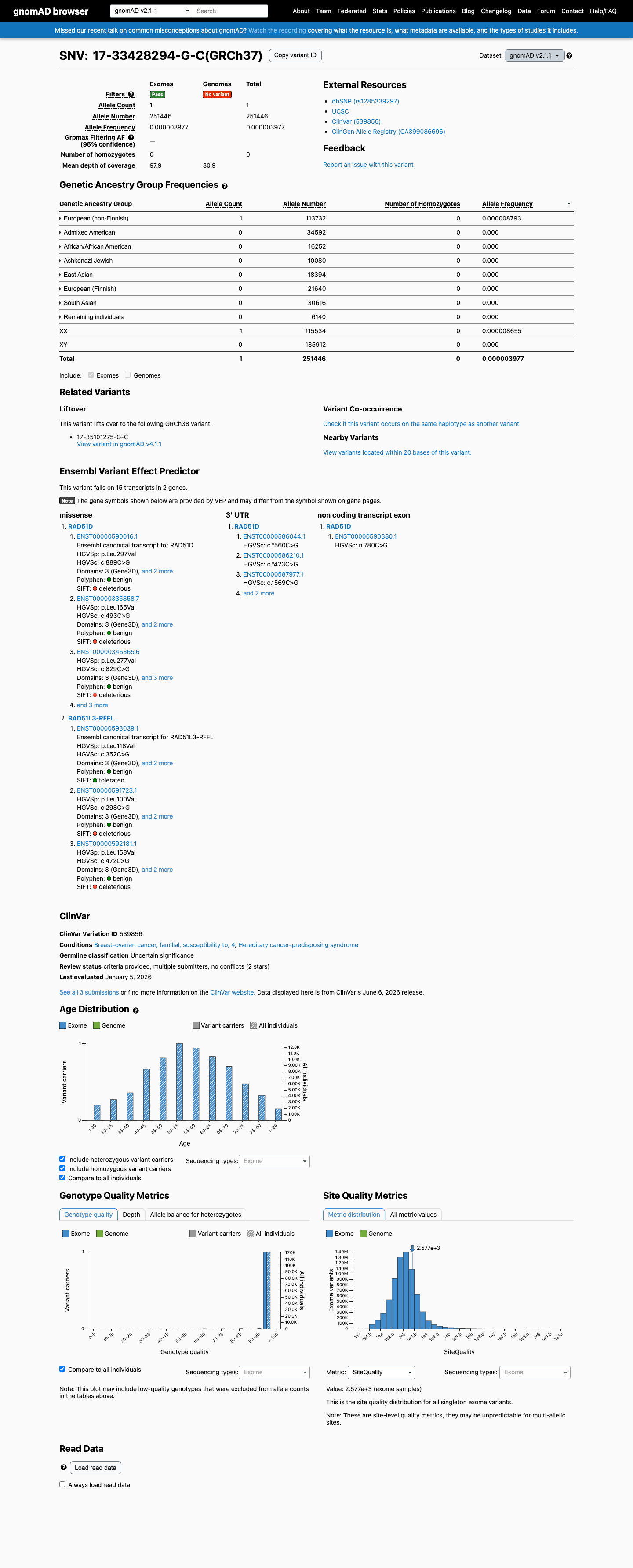 gnomAD v2.1 screenshot