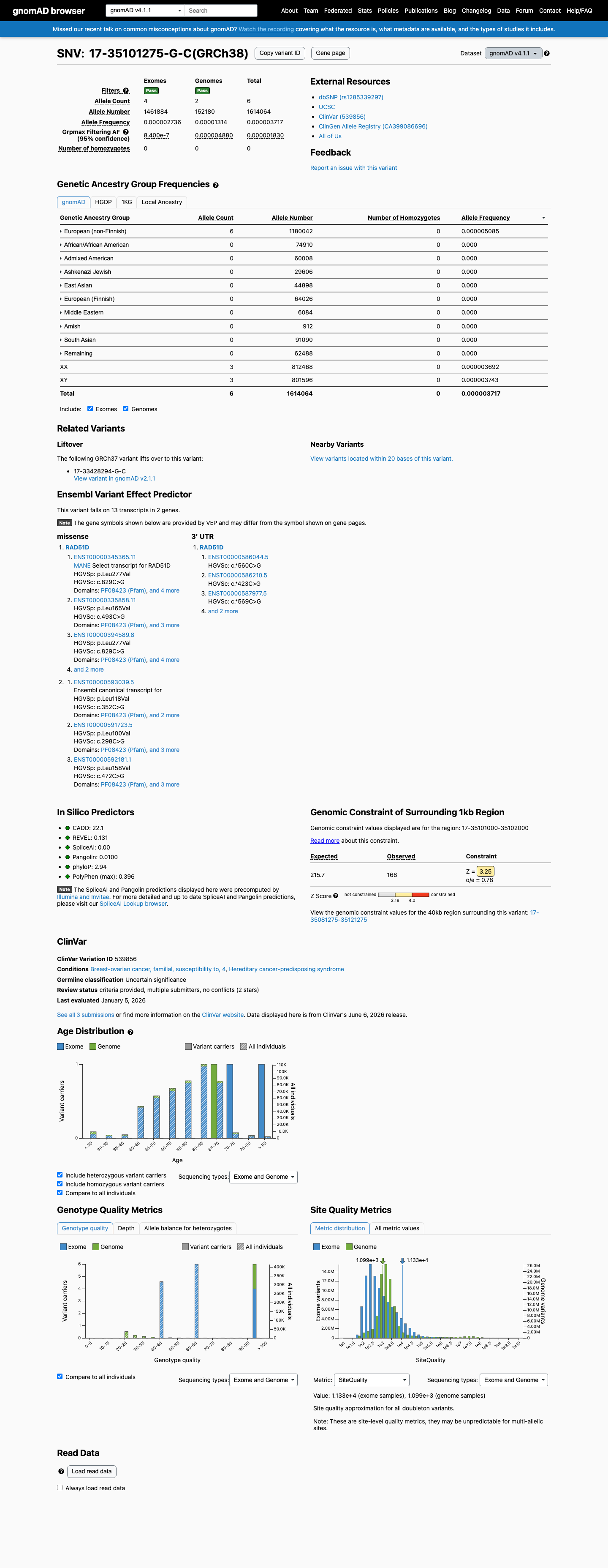gnomAD v4.1 screenshot