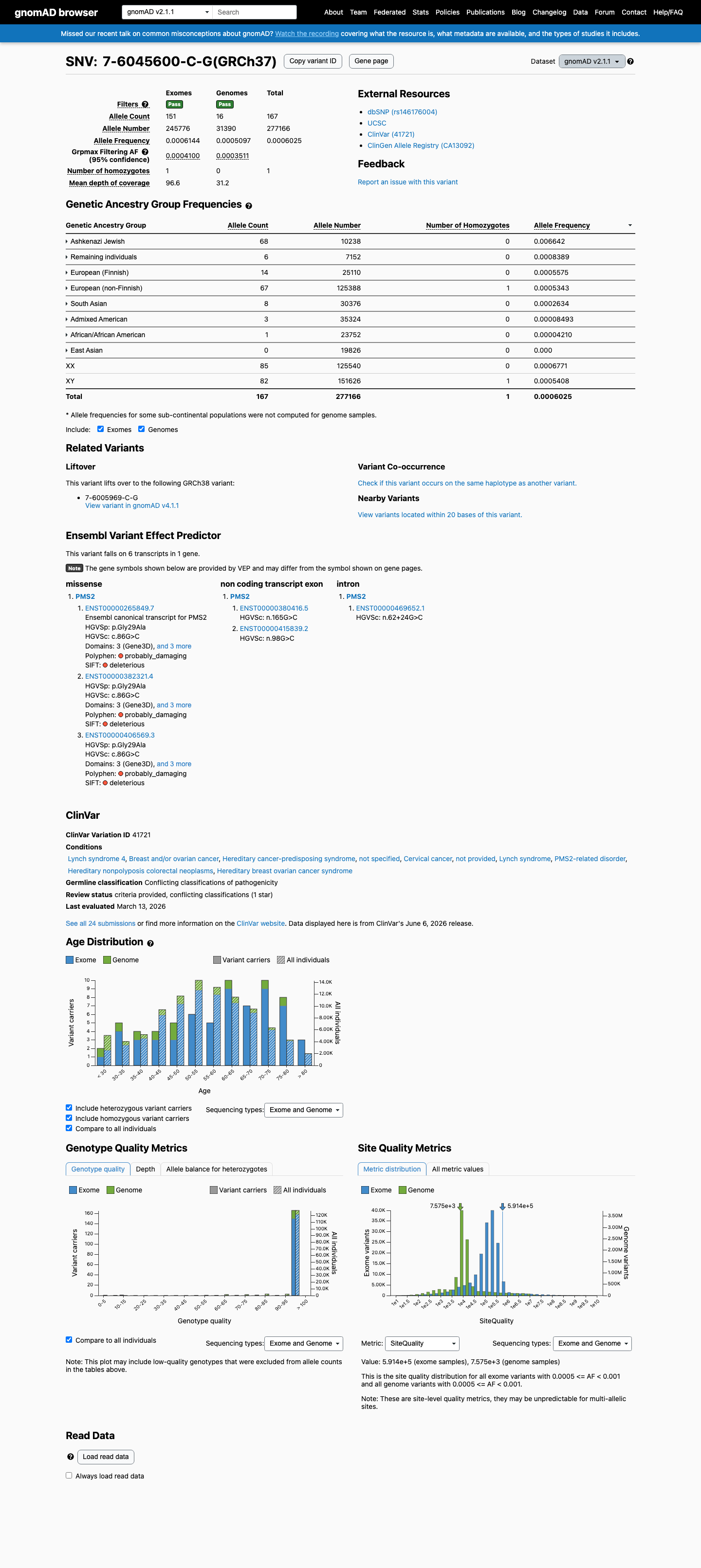 gnomAD v2.1 screenshot
