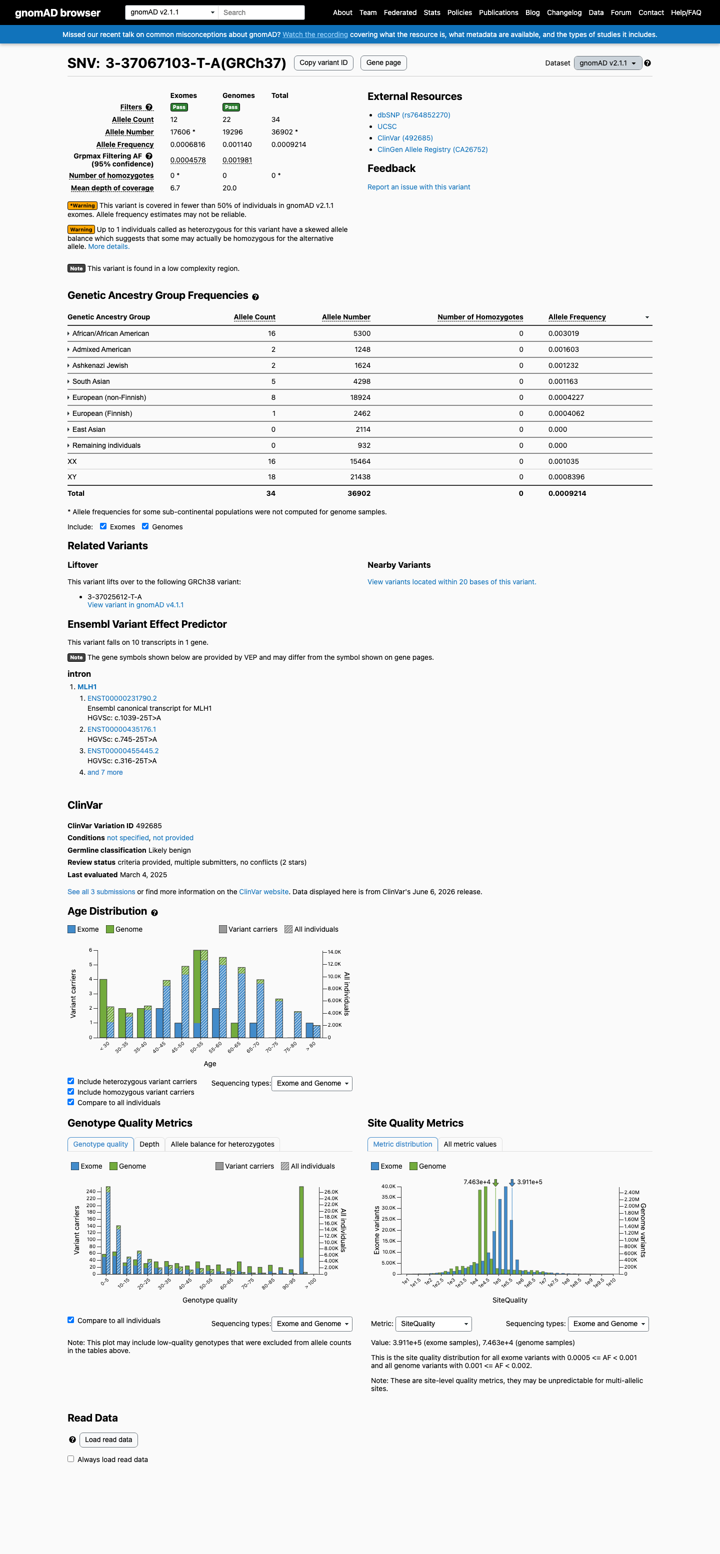 gnomAD v2.1 screenshot