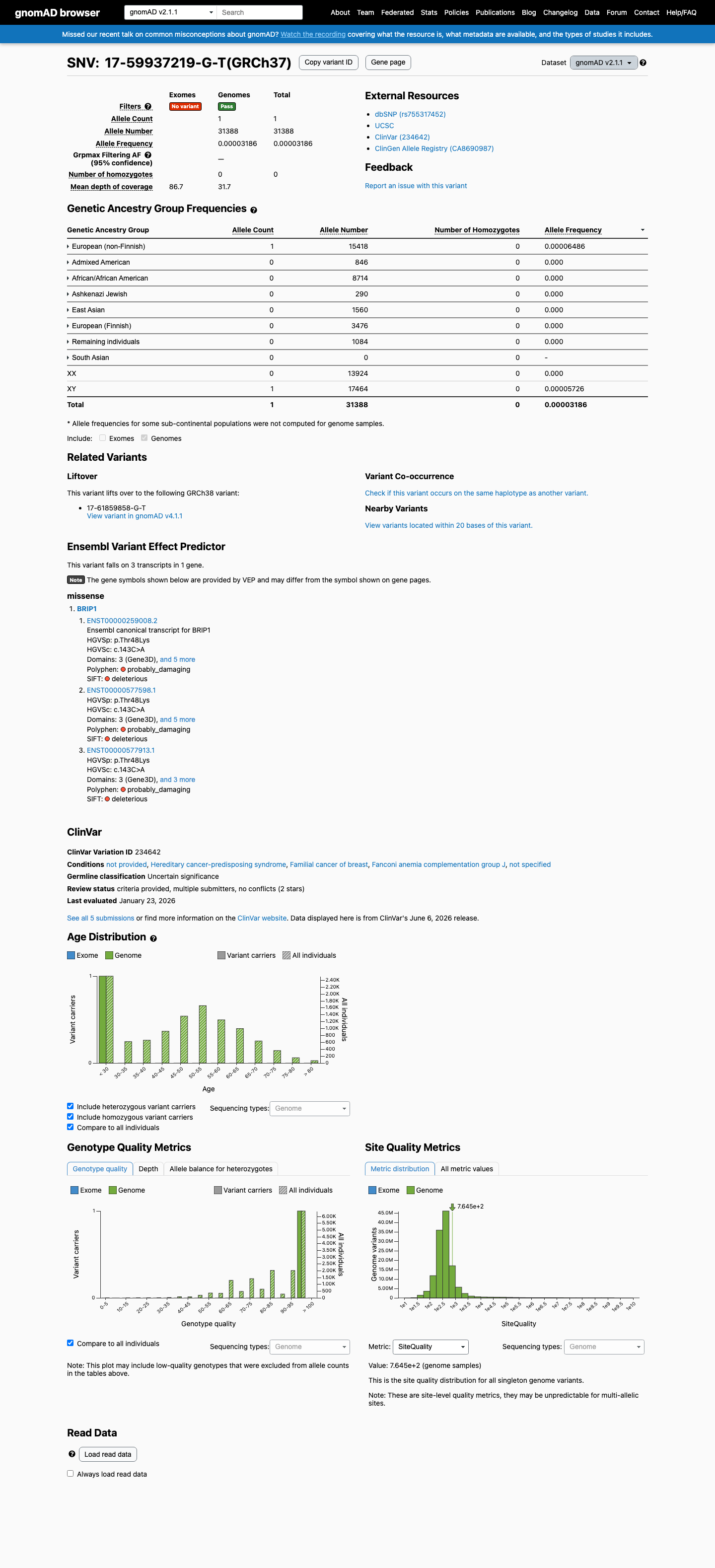 gnomAD v2.1 screenshot