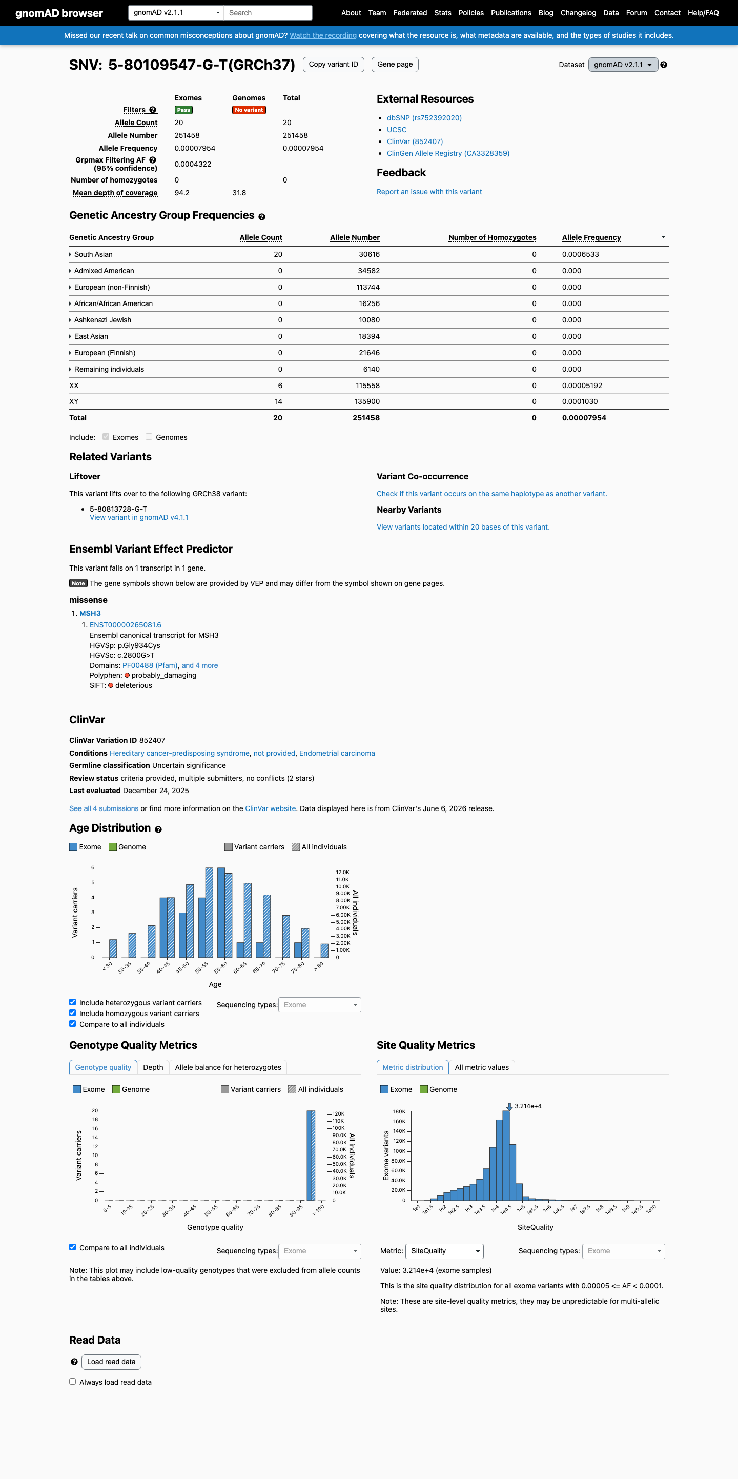 gnomAD v2.1 screenshot