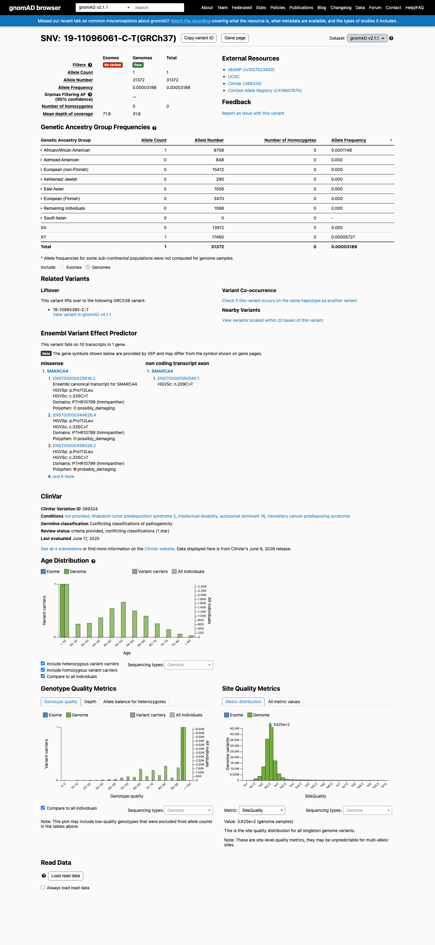 gnomAD v2.1 screenshot