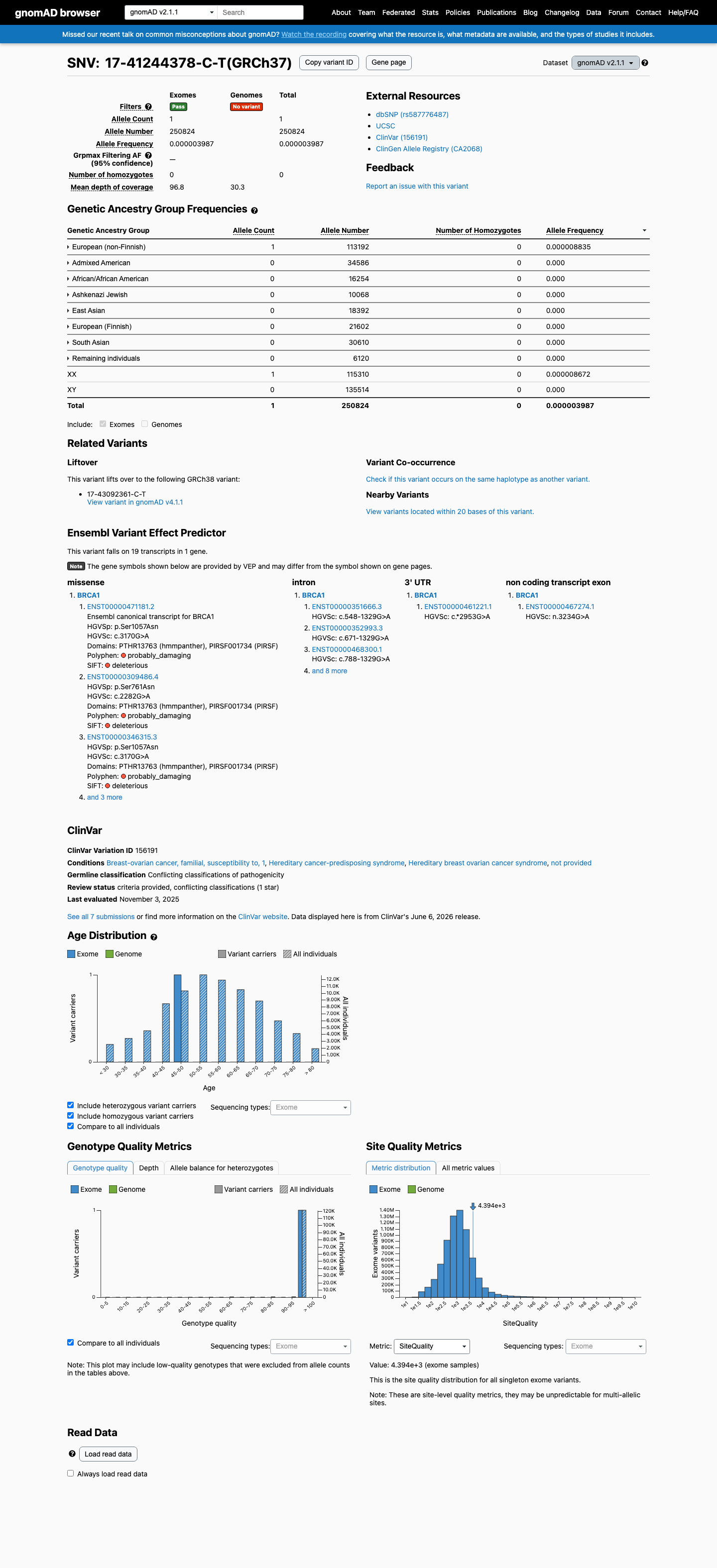 gnomAD v2.1 screenshot
