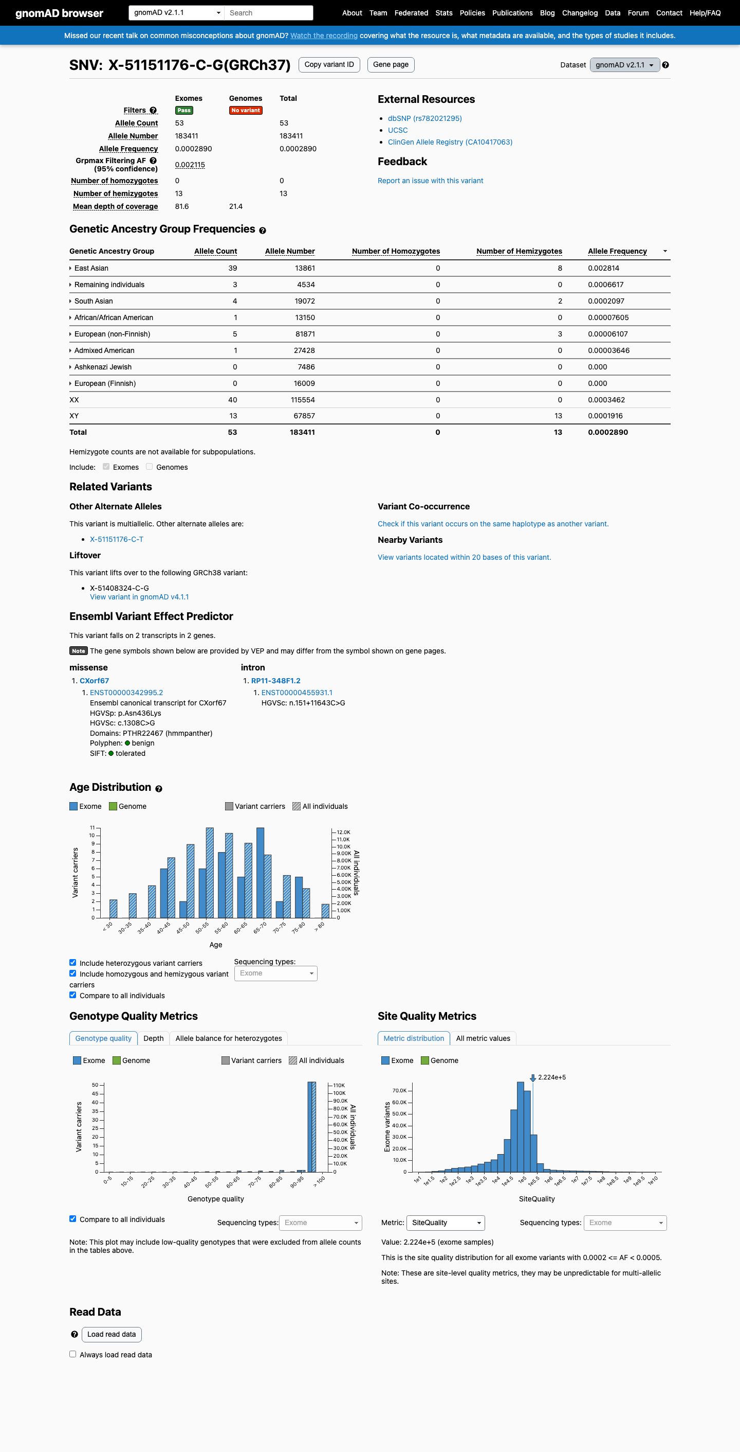 gnomAD v2.1 screenshot