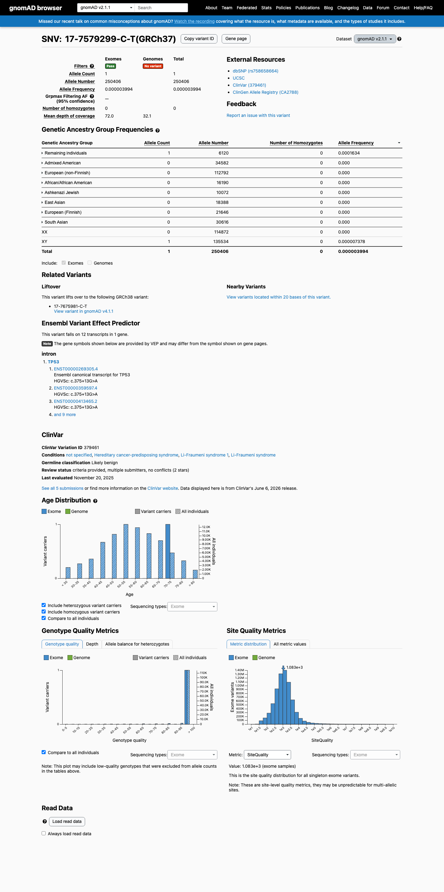 gnomAD v2.1 screenshot