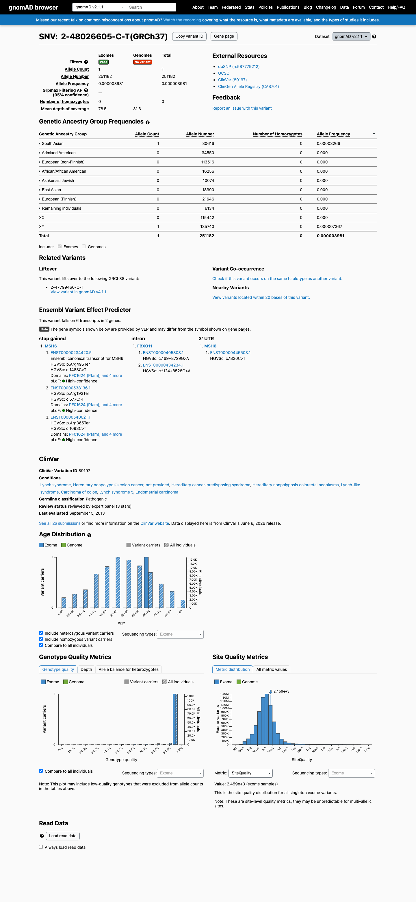 gnomAD v2.1 screenshot