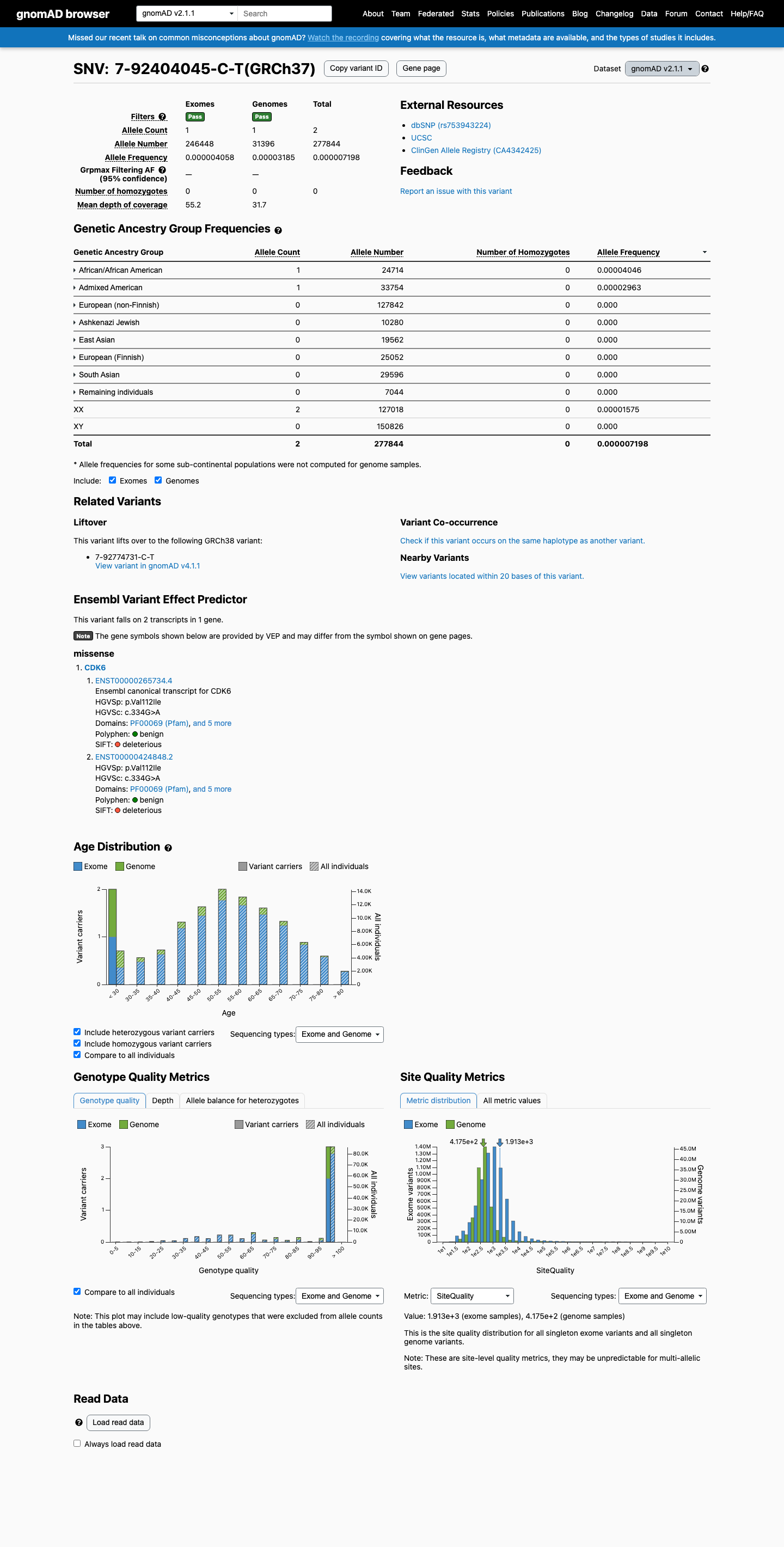 gnomAD v2.1 screenshot