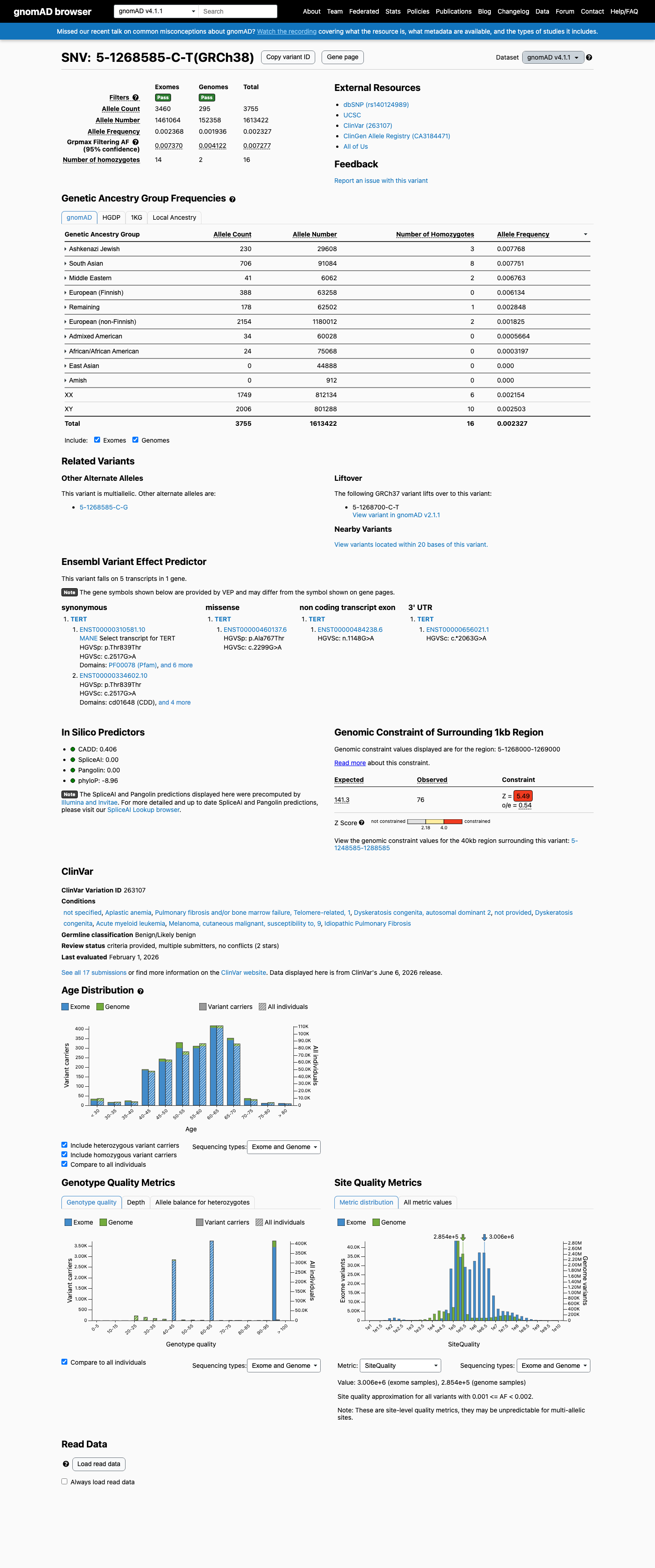 gnomAD v4.1 screenshot