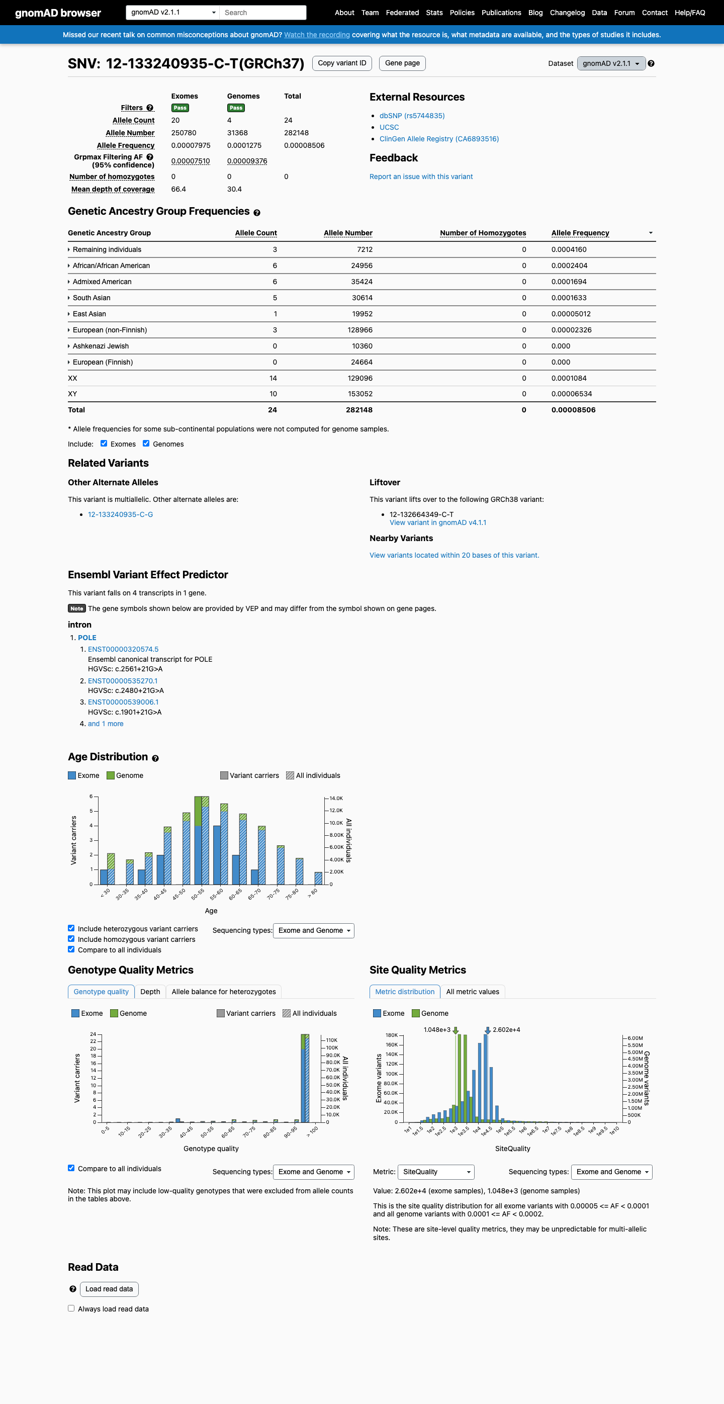 gnomAD v2.1 screenshot
