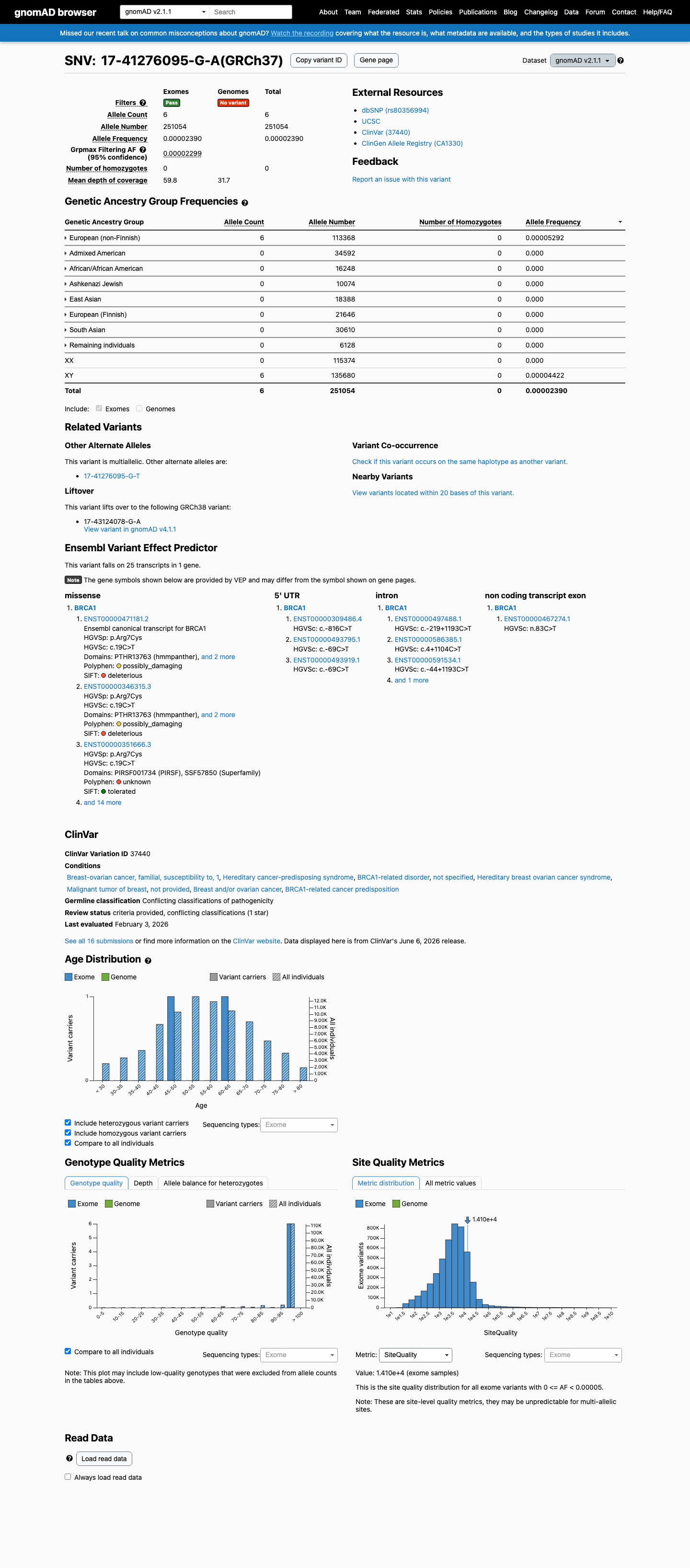 gnomAD v2.1 screenshot