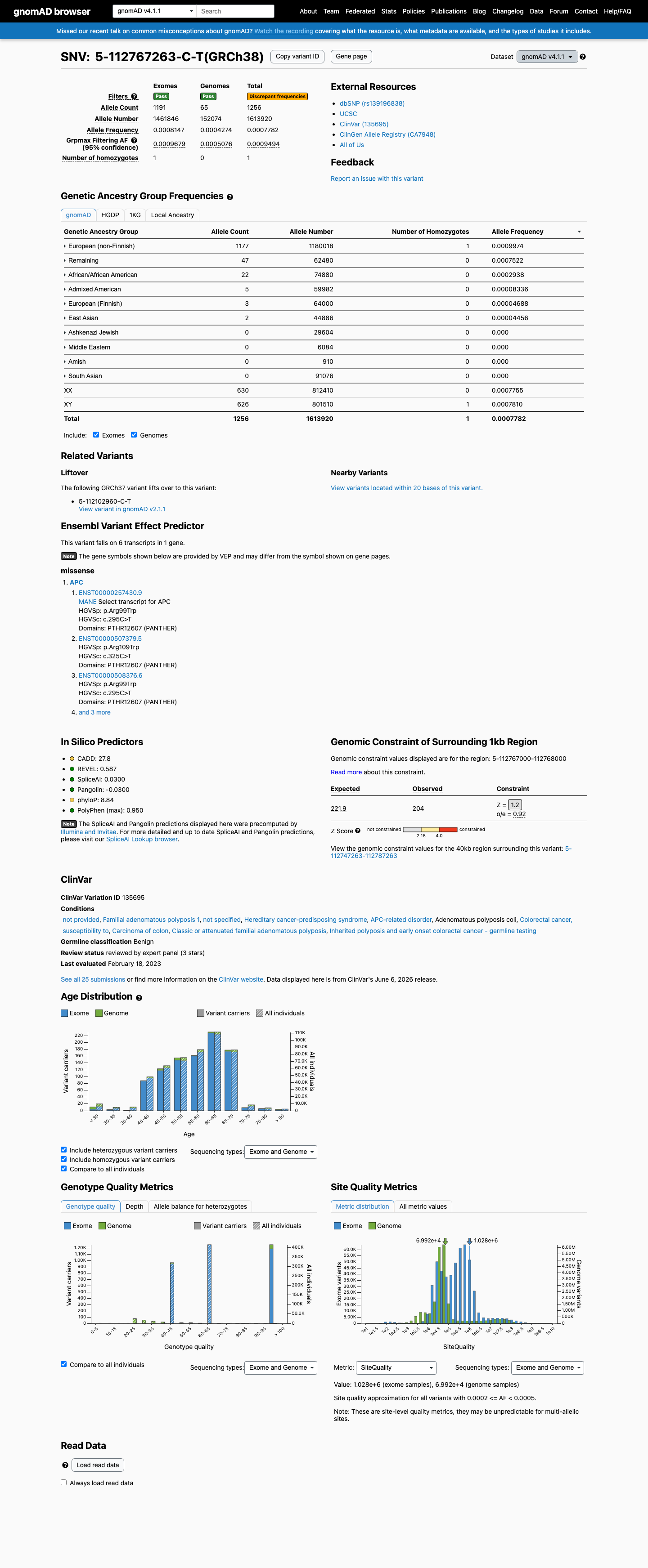 gnomAD v4.1 screenshot
