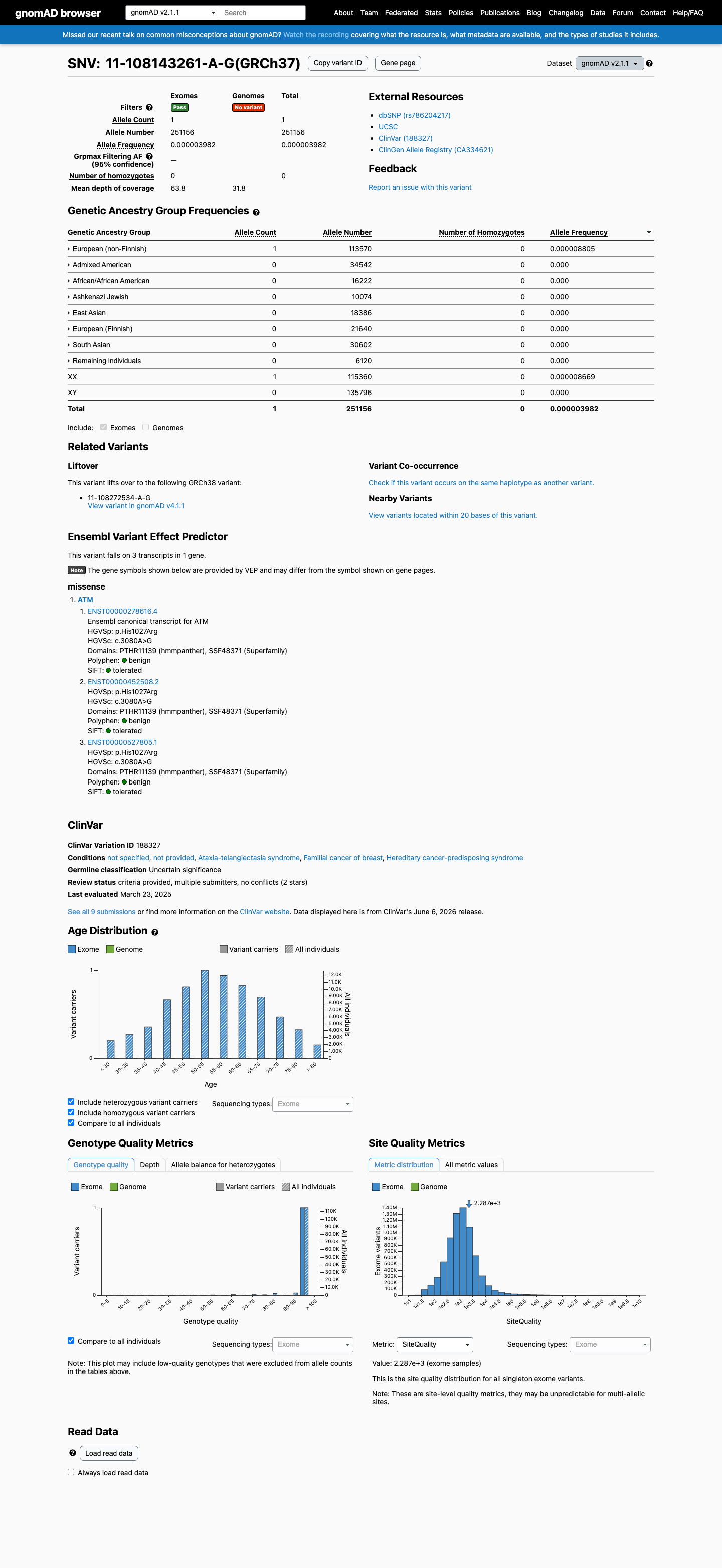 gnomAD v2.1 screenshot