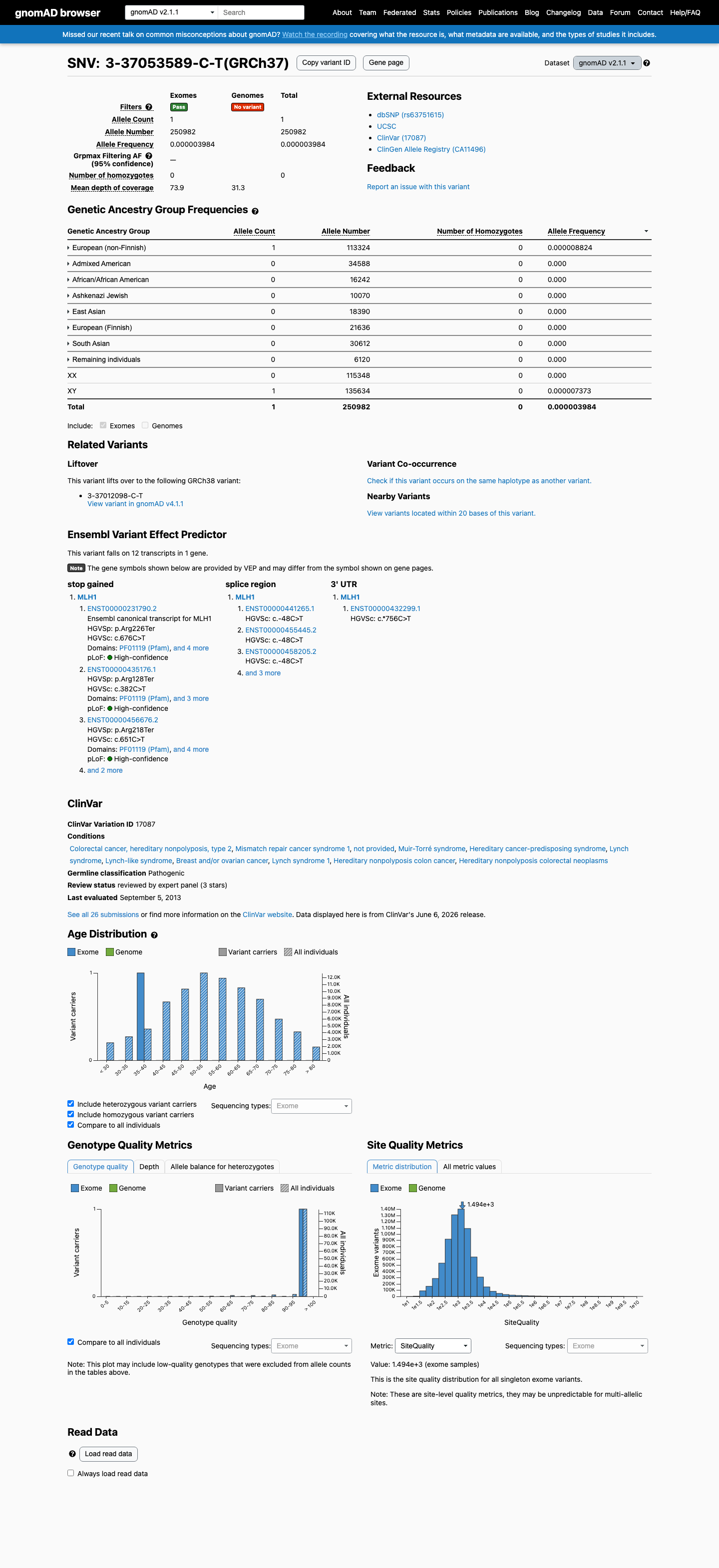 gnomAD v2.1 screenshot