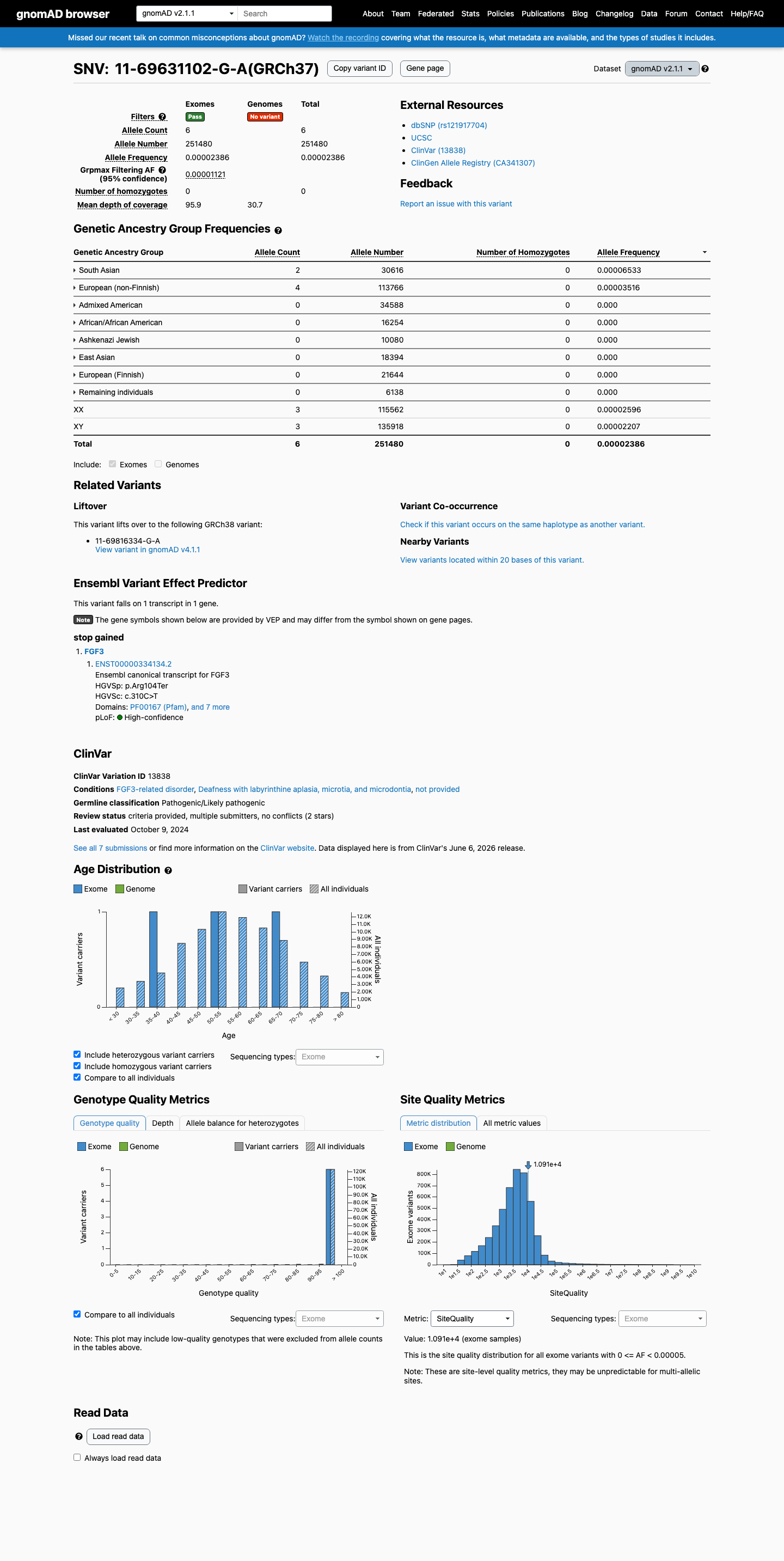 gnomAD v2.1 screenshot